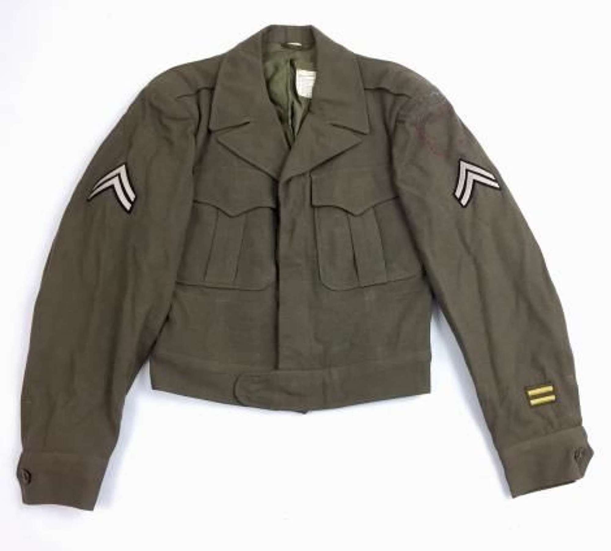 Original 1945 Dated US 'Jacket, Field, Wool, O.D - Size 34
