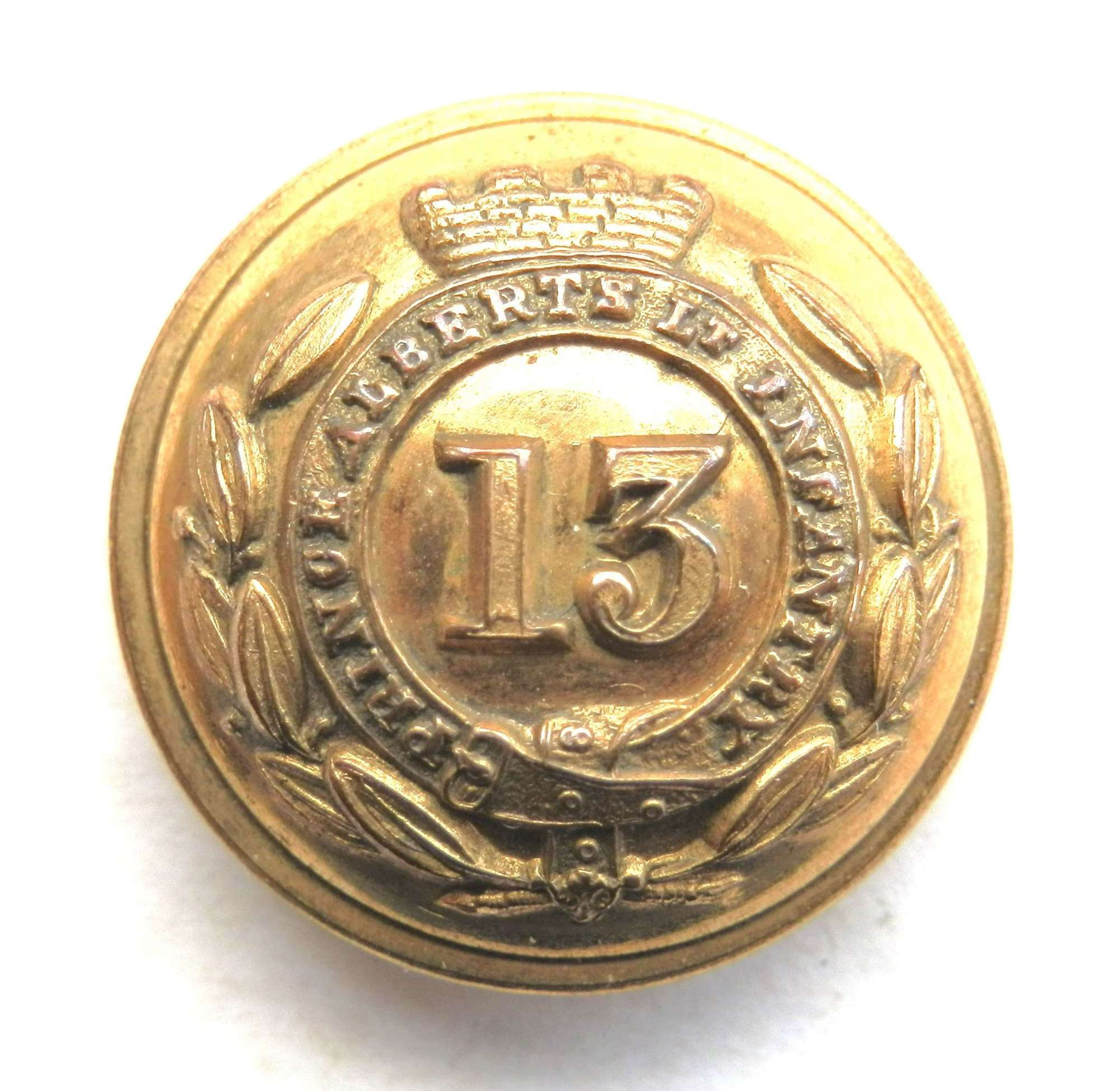 13th (1st Somerset) (Prince Alberts) Regiment Officers Button.