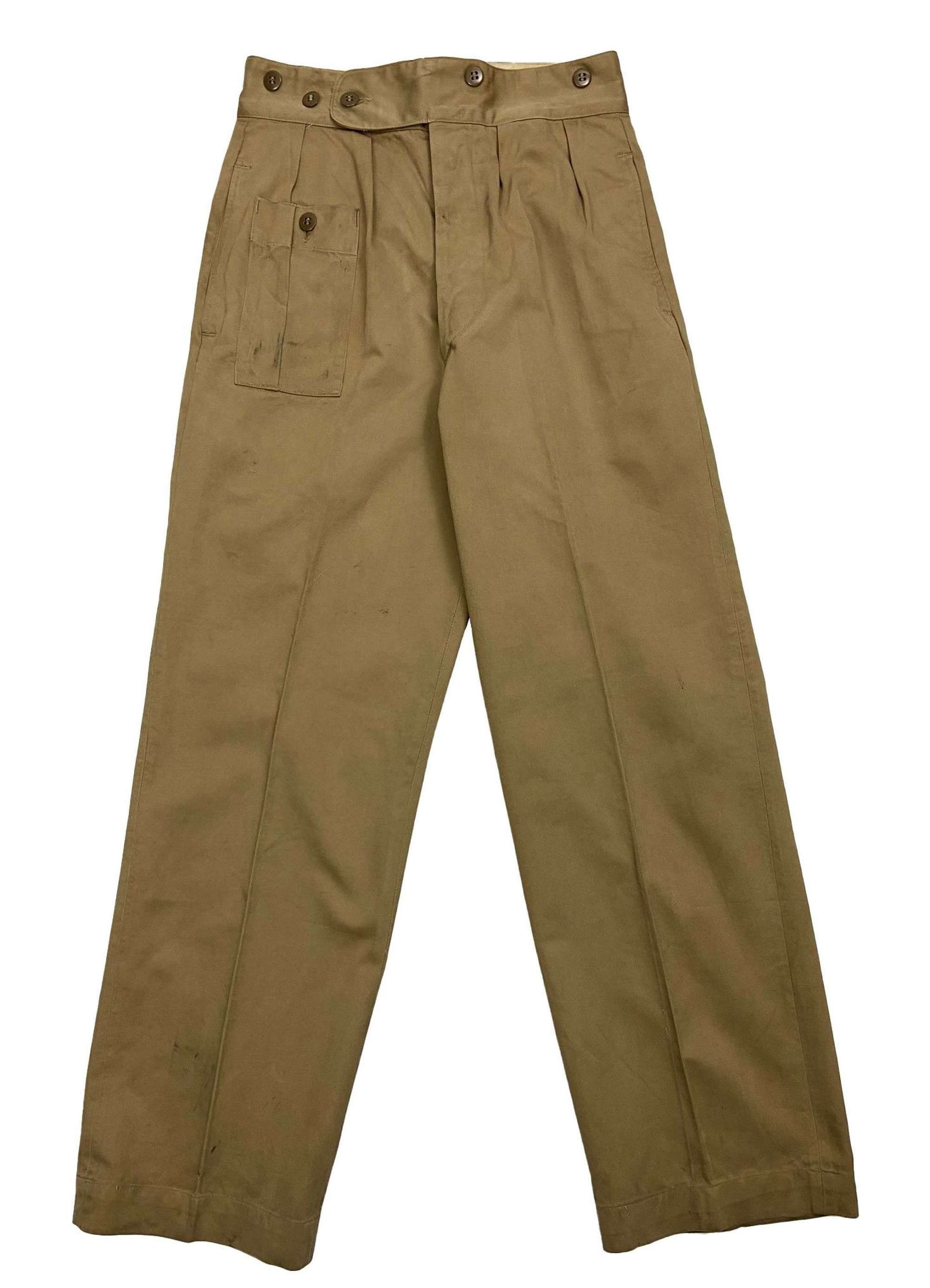 Original WW2 British Army War Aid Battle Dress Trousers - Size 1