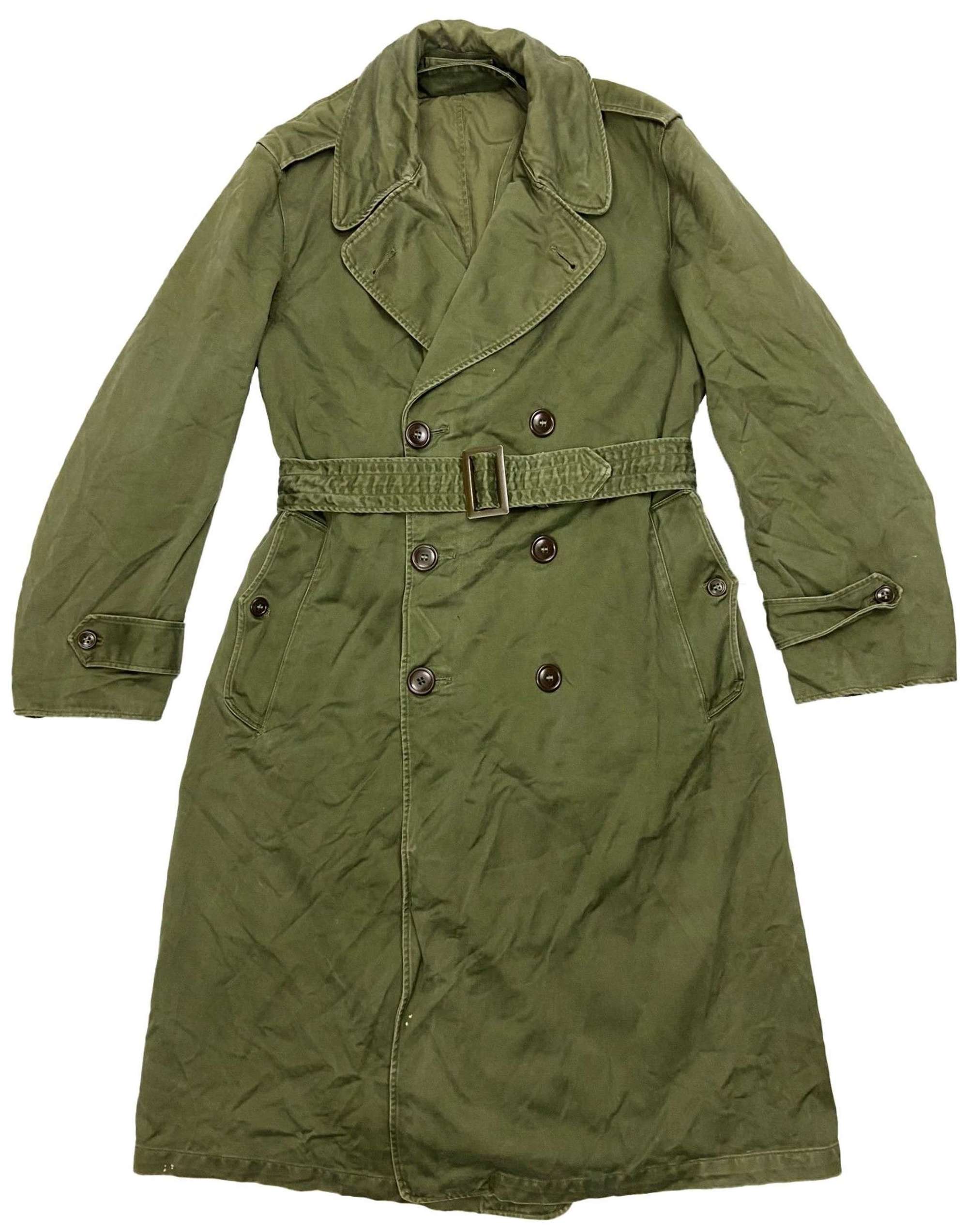 Original 1958 Dated US Army O.G 107 Raincoat - Size Small Regular