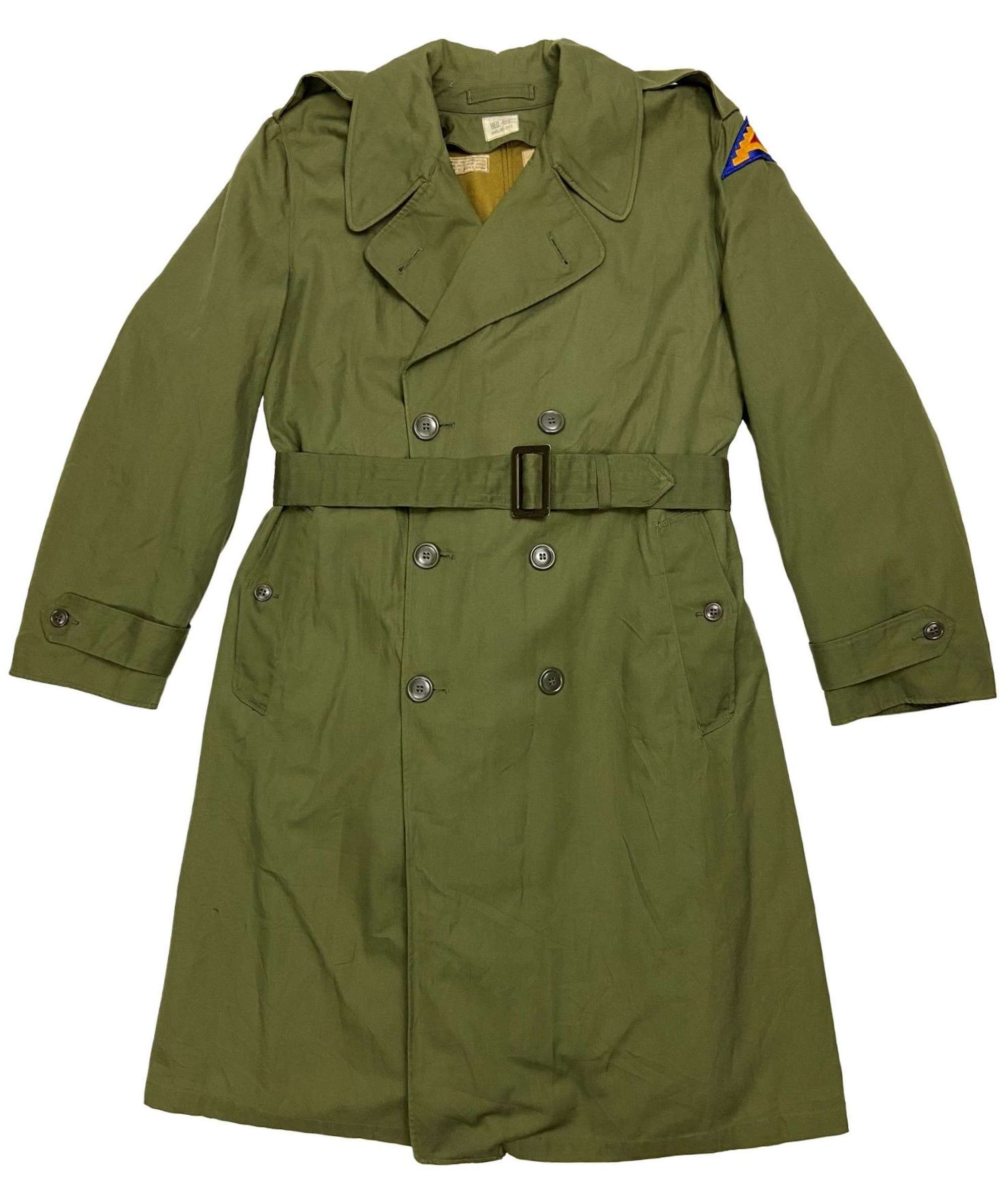 Original 1960s US Army O.G. 107 Raincoat - Size Regular Medium