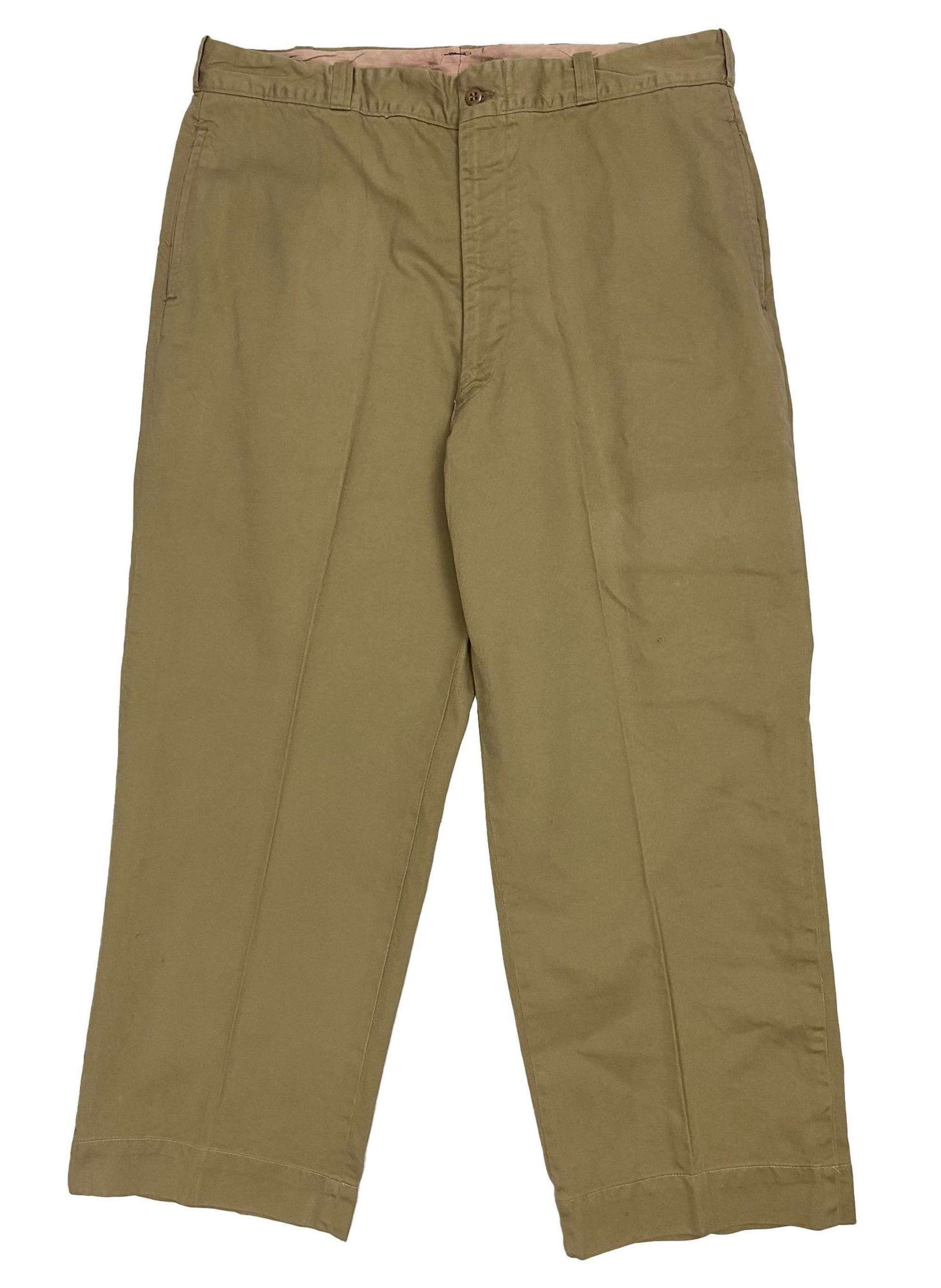Original 1950s US Army Class B Khaki Trousers