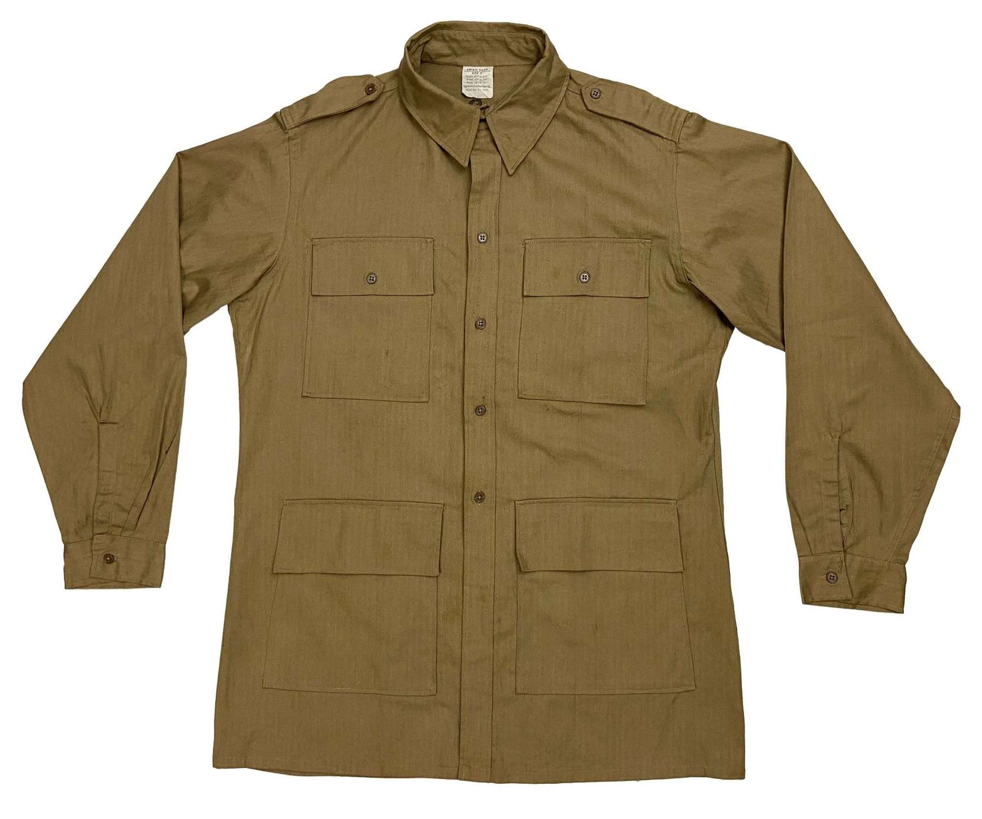 Rare 1942 Dated War Aid HBT Bush Jacket - Large Size