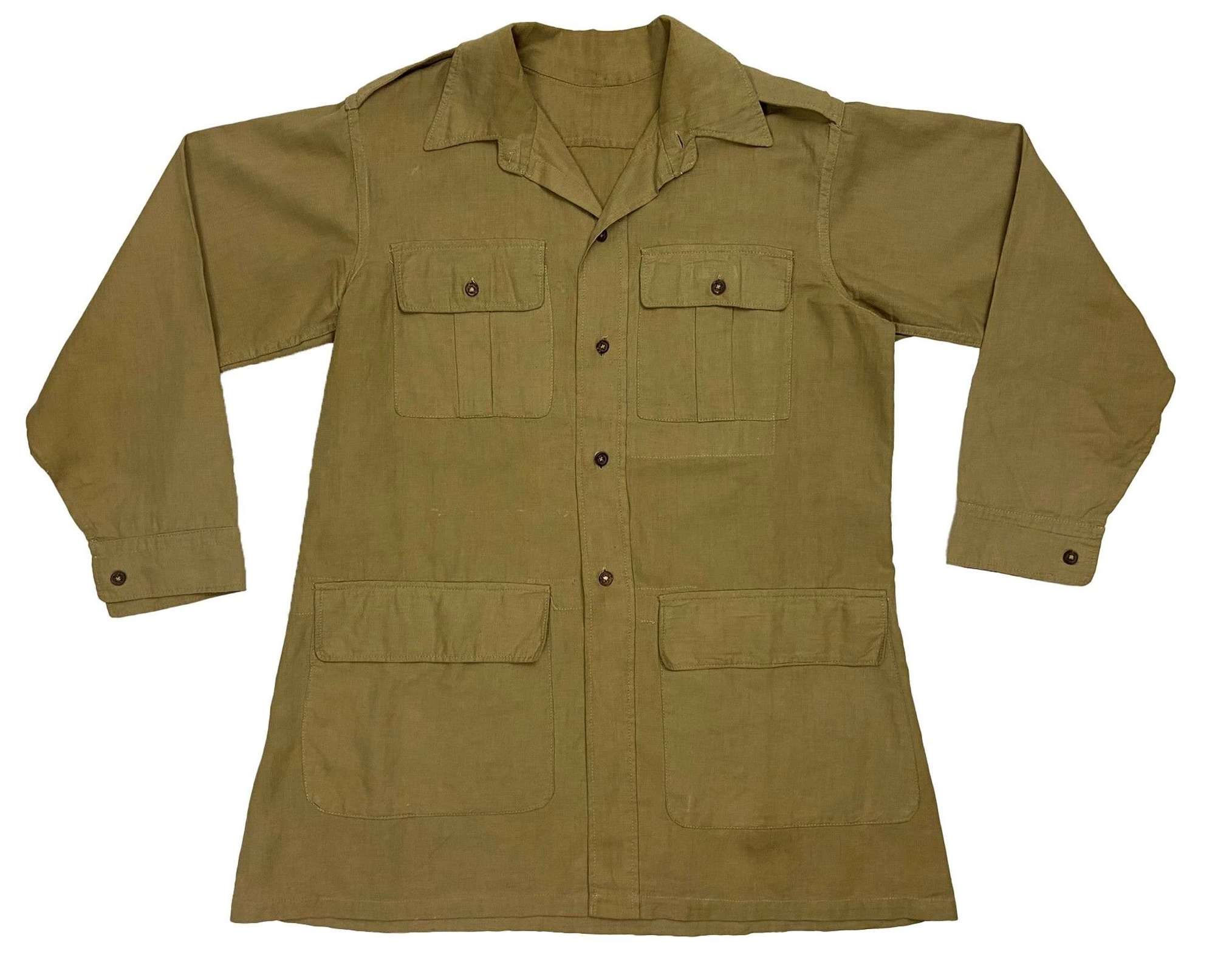 Original 1944 Dated Indian Made British Aertex Bush Jacket (2)