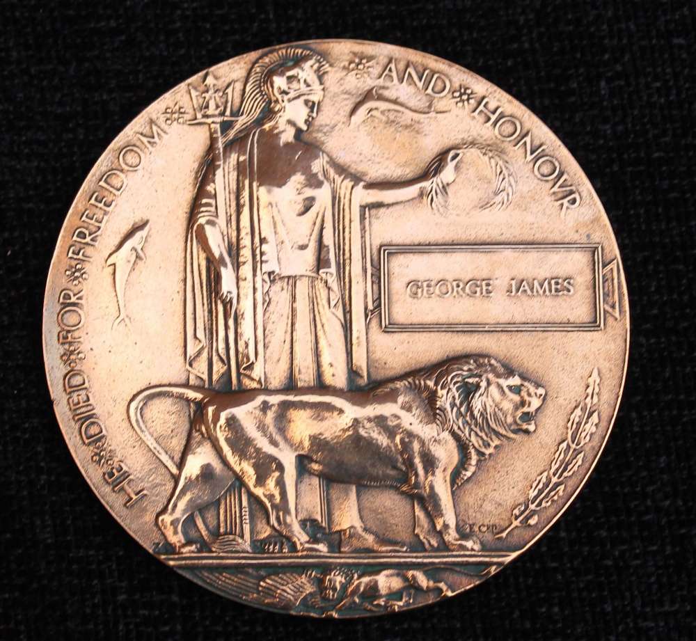 Great War Death Plaque "James"
