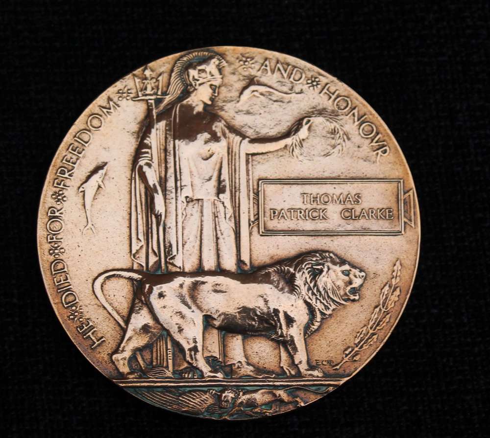Great War Death Plaque "Thomas Patrick Clarke"