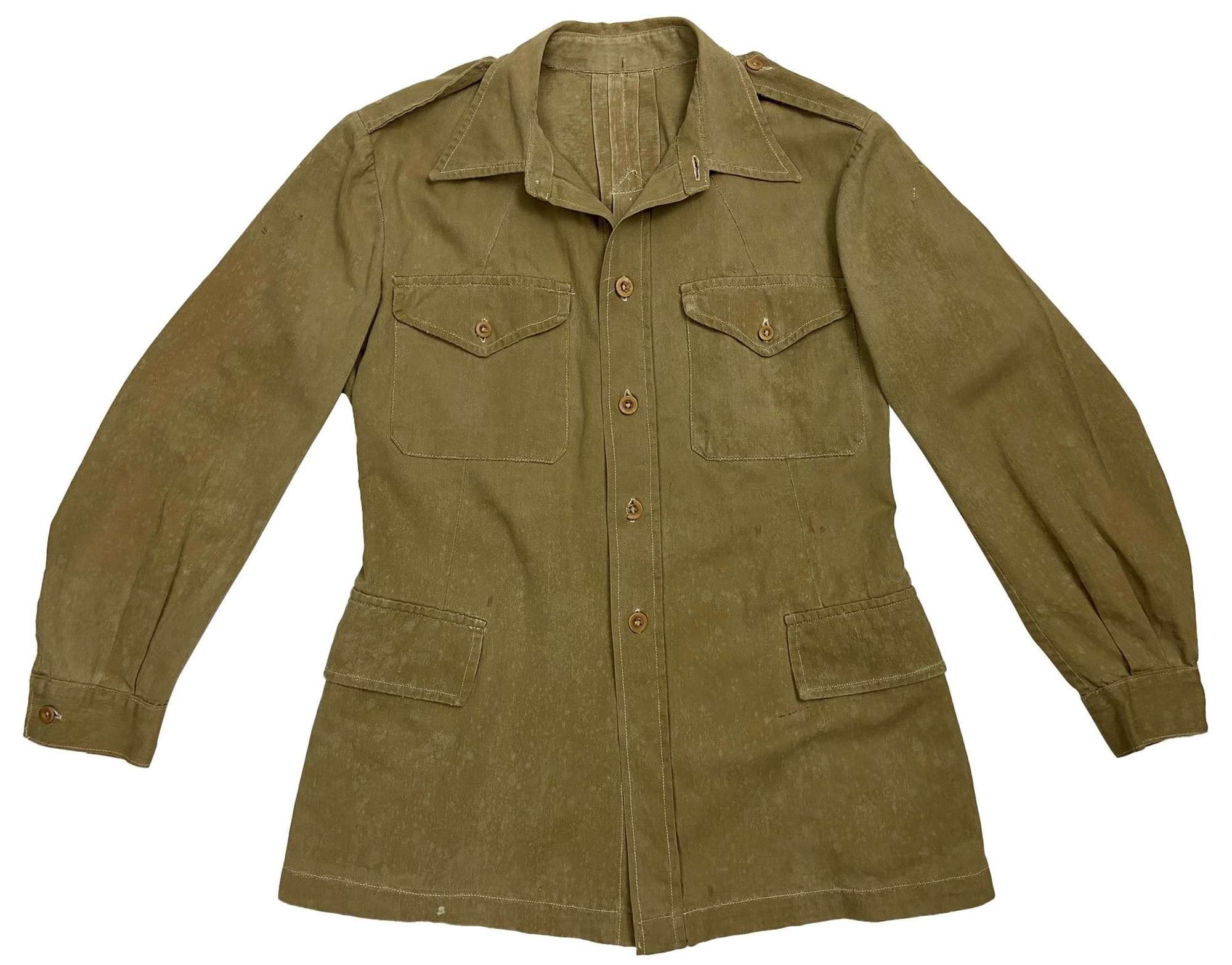 Original WW2 British Theatre Made Khaki Drill Bush Jacket