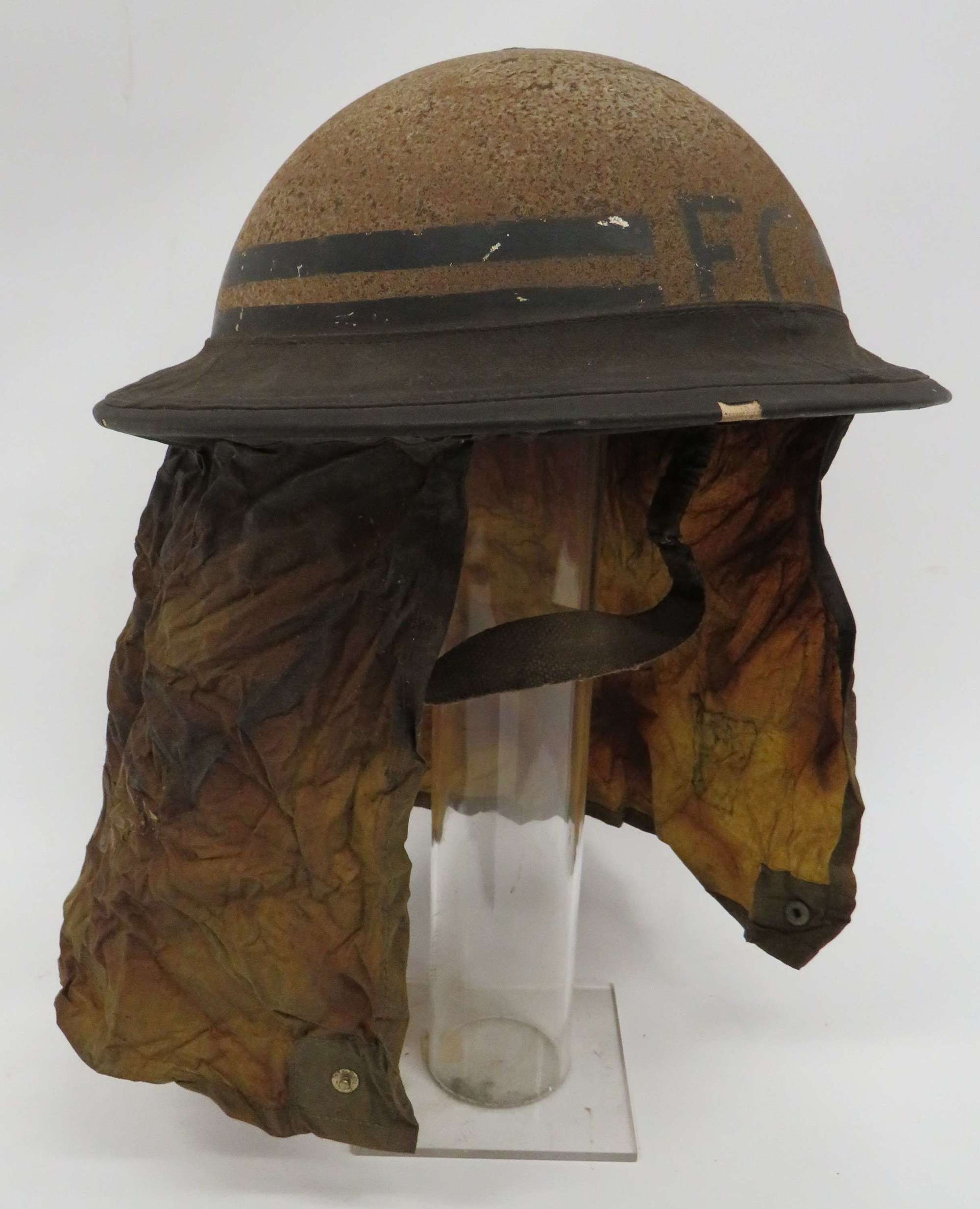 1939 Dated Fire Guard Helmet With Mk 1 Gas Neck Flap