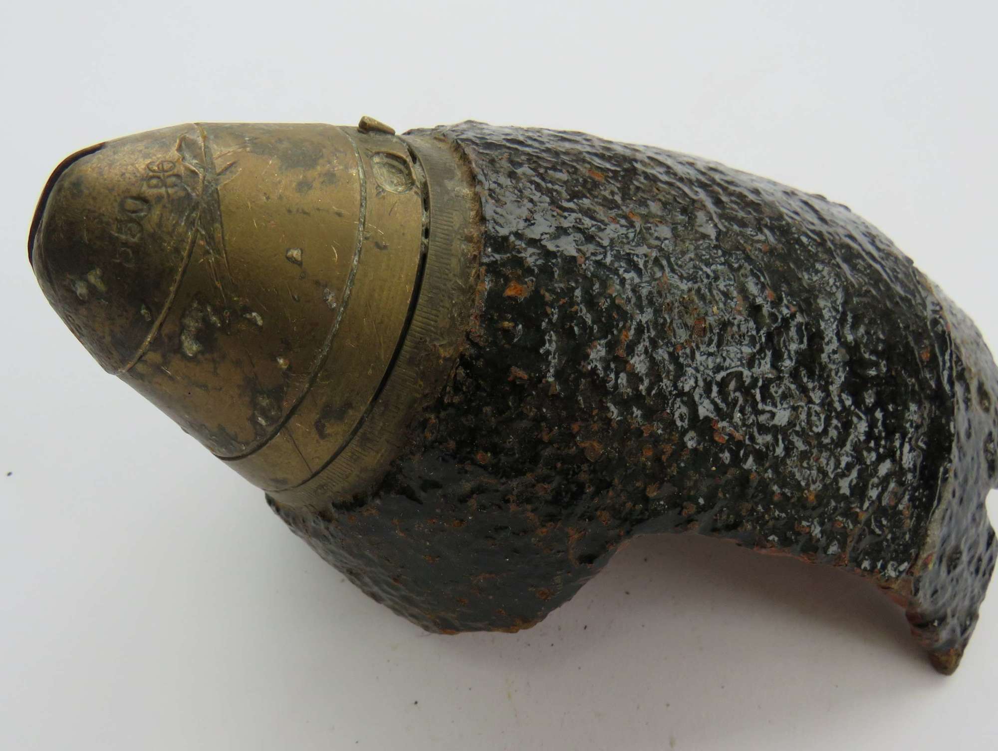 WW1 Exploded Shell Head and Fuze