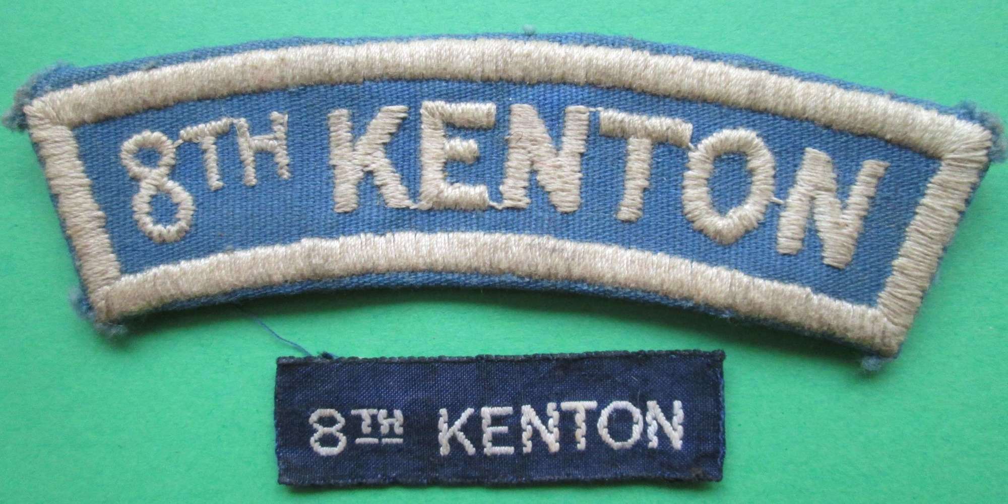A BOYS SCOUTS ( AIR) 8TH KENTON LARGE SIZE WWII PERIOD SHOULDER TITLE