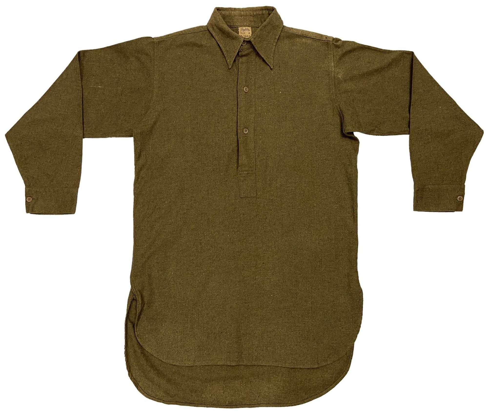 Original 1948 Dated British Army Ordinary Ranks Collared Shirt