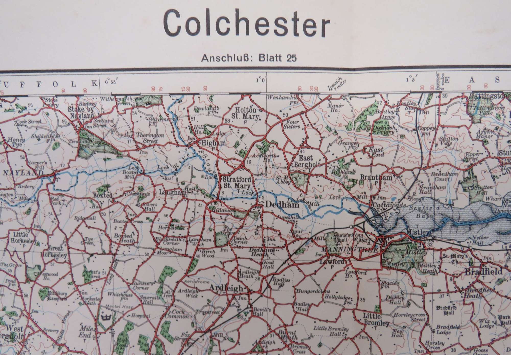 WW 2 German Invasion Map of Colchester