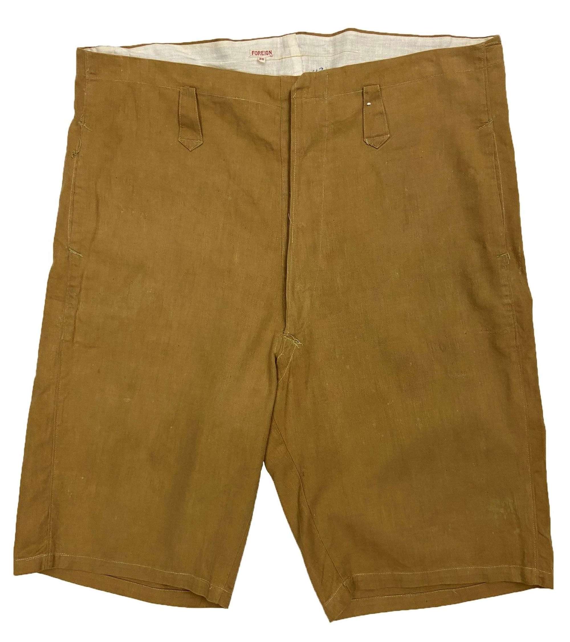 Original 1920s Private Purchase Khaki Drill Shorts