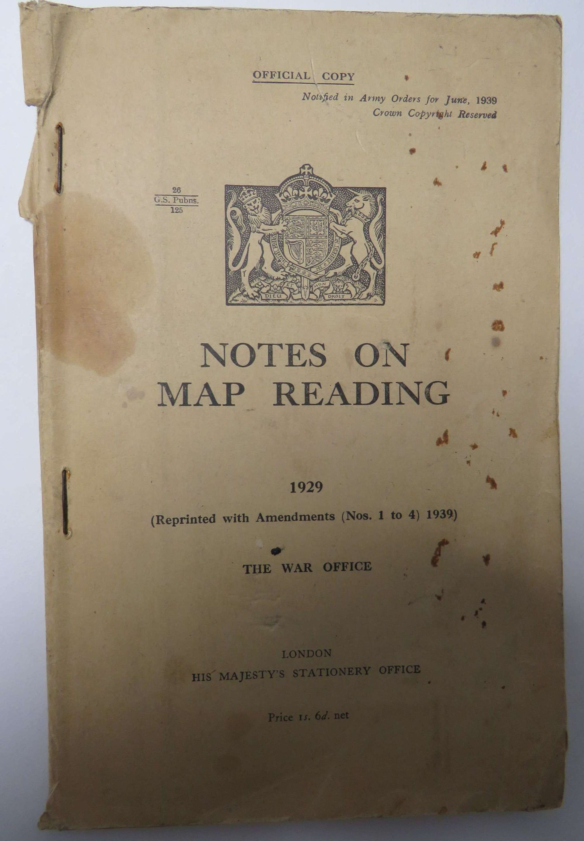 1929 Manual on Map Reading