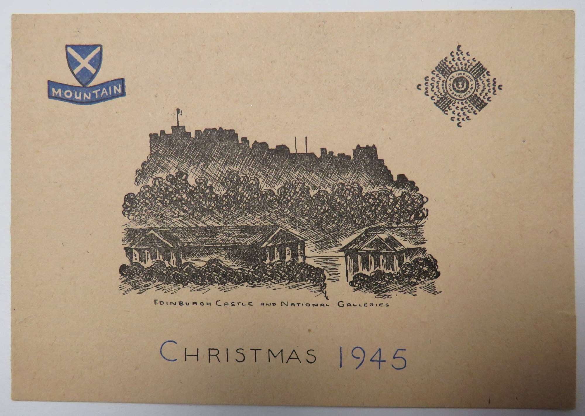 Royal Scots Mountain Division 1945 Christmas Card