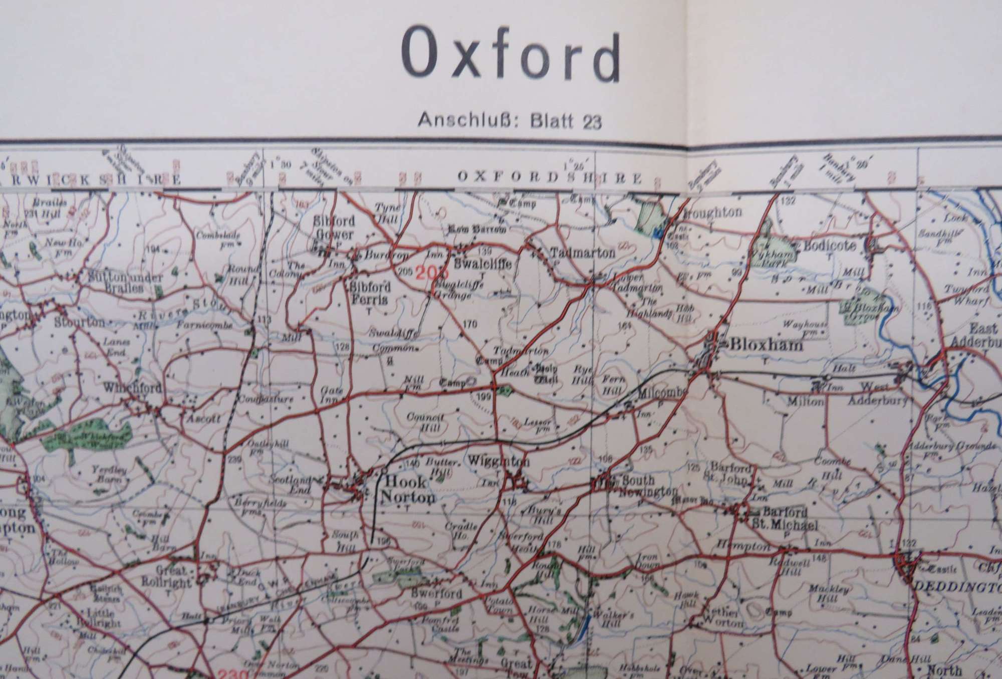 WW 2 German Invasion Map of Oxford