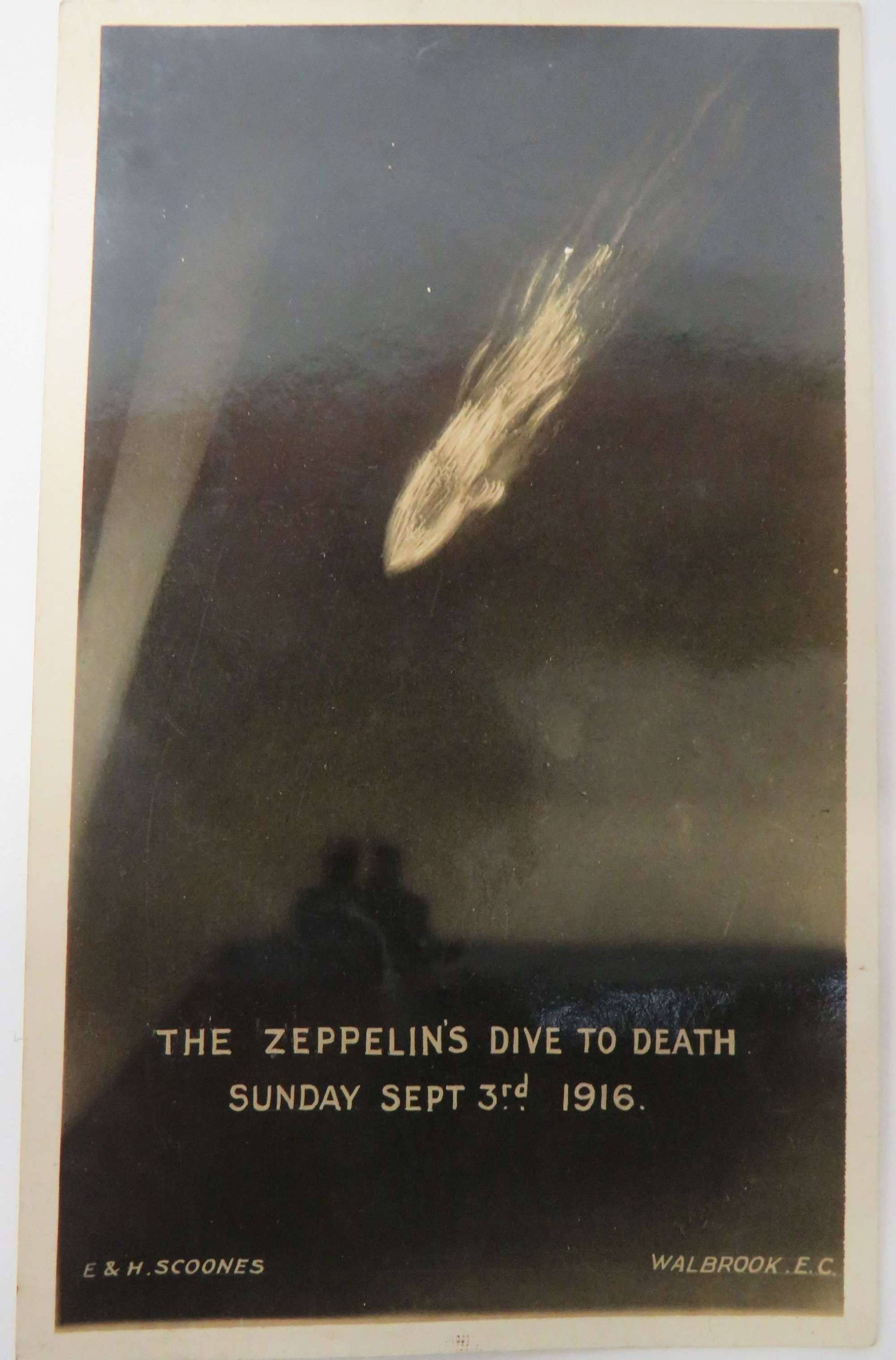 1916 Dated Zeppelin Postcard