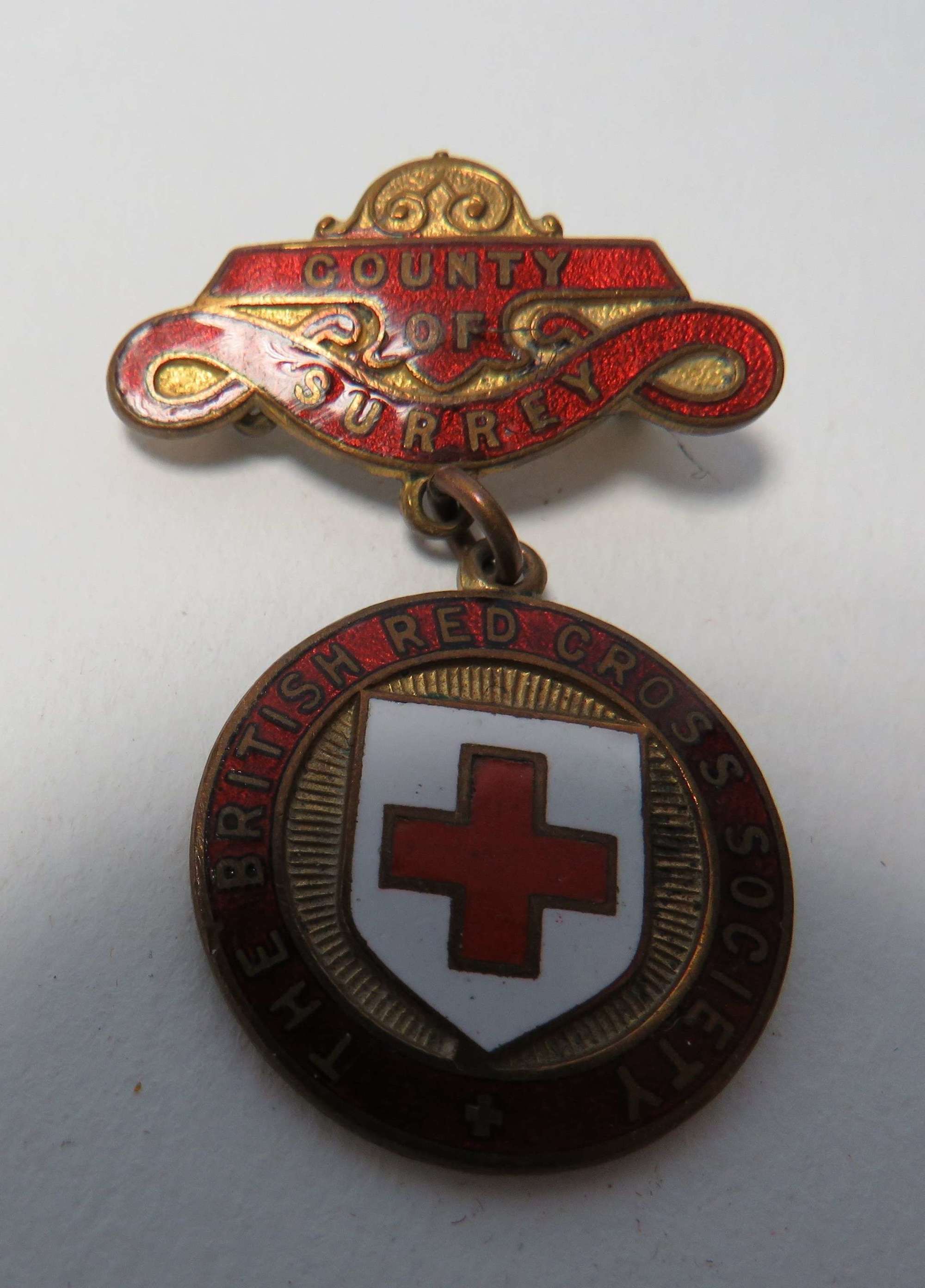 British Red Cross County of Surrey Breast Badge