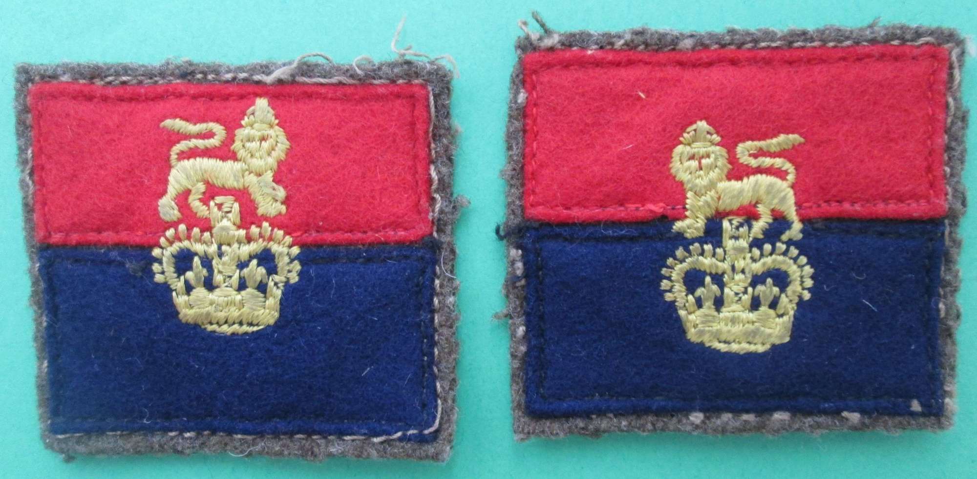 A PAIR OF WAR OFFICE CONTROLLED 2ND PATTERN FORMATION SIGNS