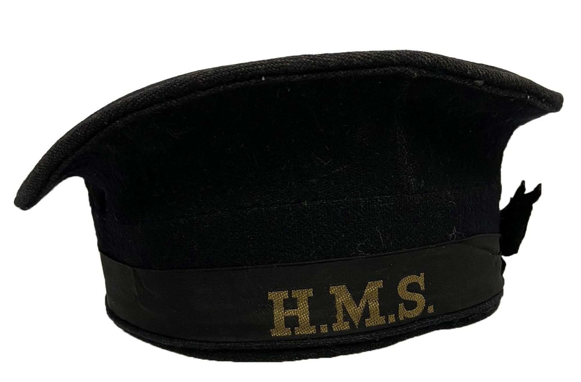 Original WW2 Royal Navy 'Tradesman's' Blue Cloth Hat