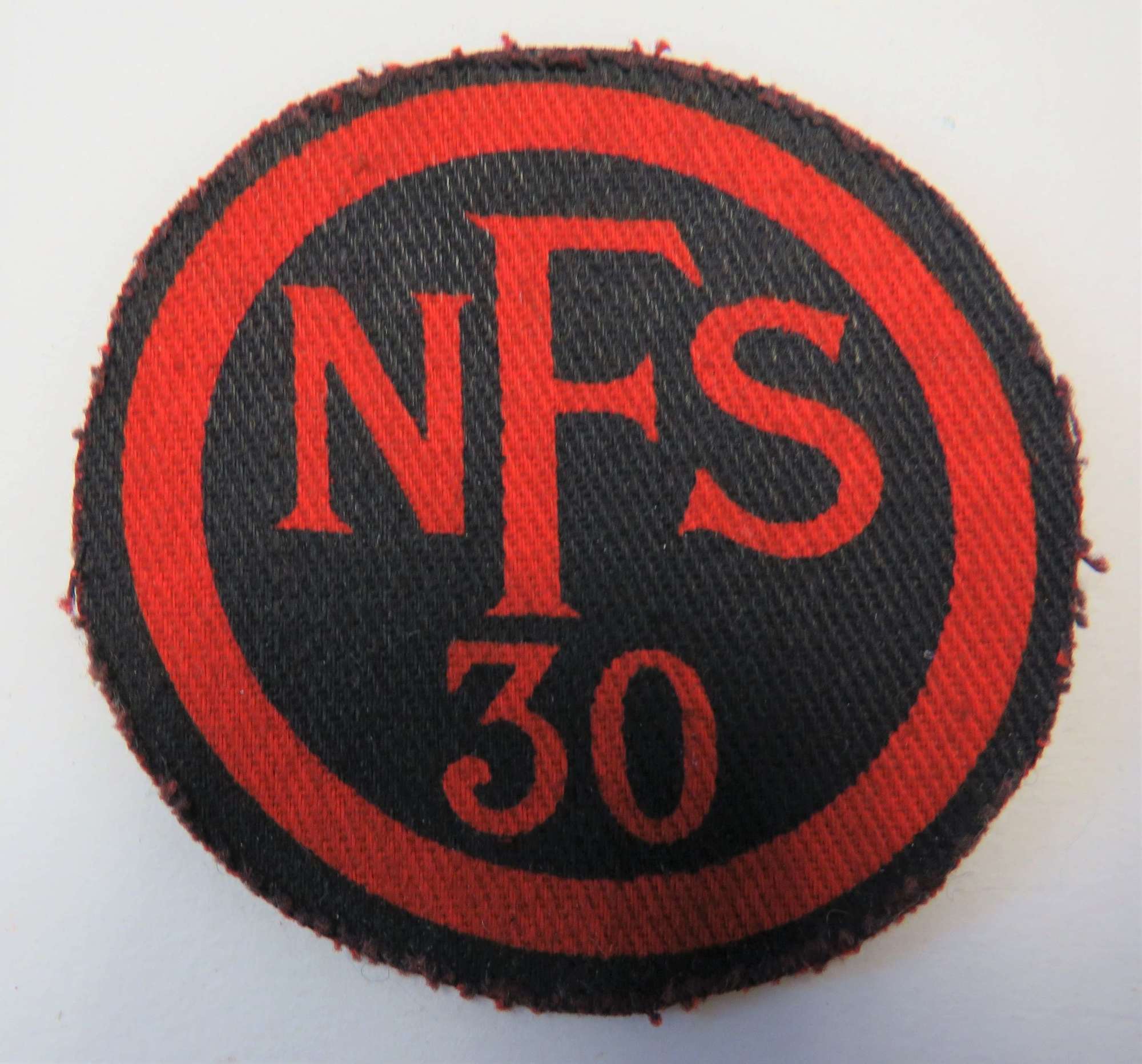 WW2 Printed N.F.S 30 (Maidstone ) Breast Badge