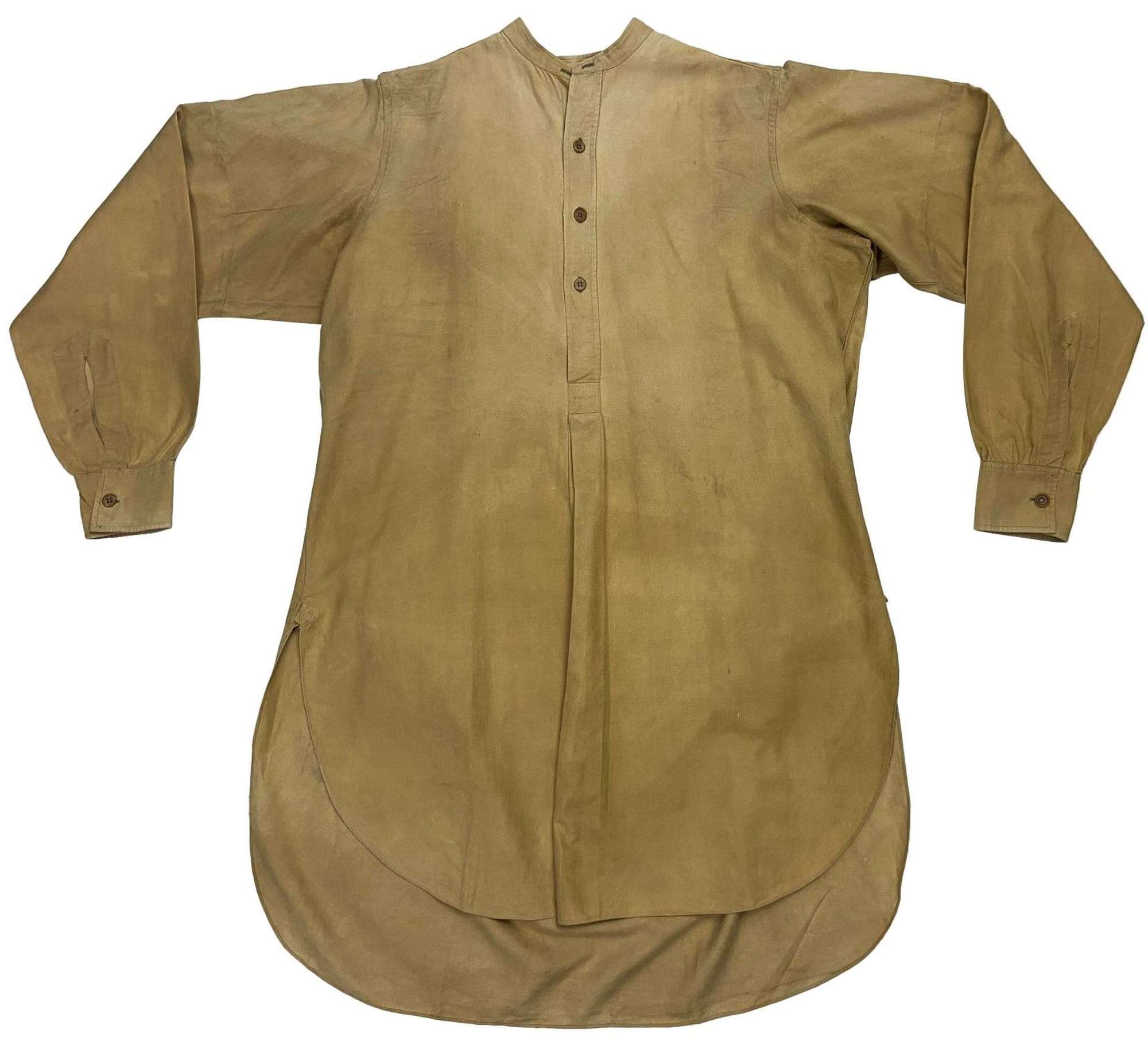 Original WW2 British Army Officers Collarless Shirt by 'Hummel's'