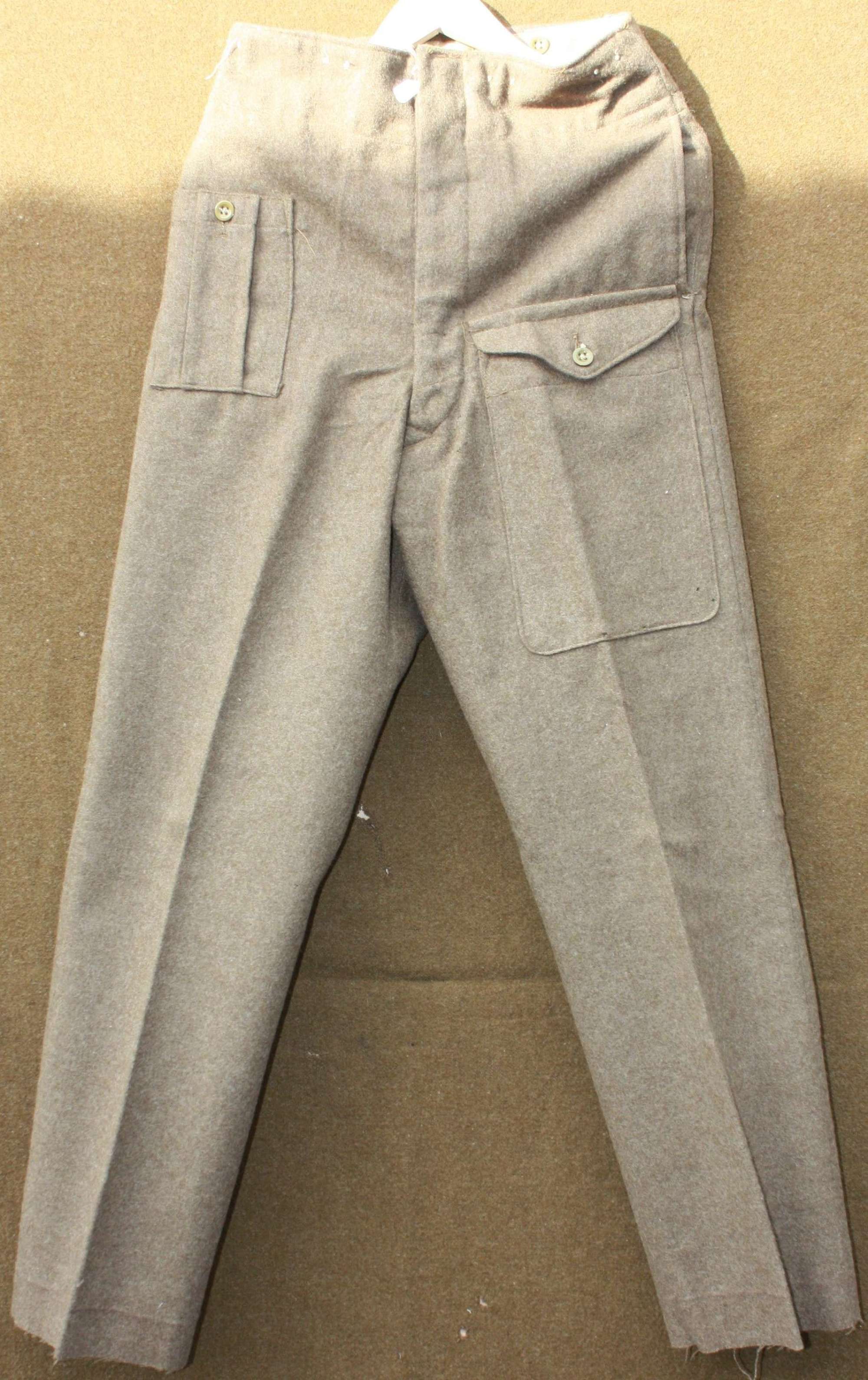 A FAIRLY GOOD PAIR OF 46 PATTERN BATTLE DRESS TROUSERS