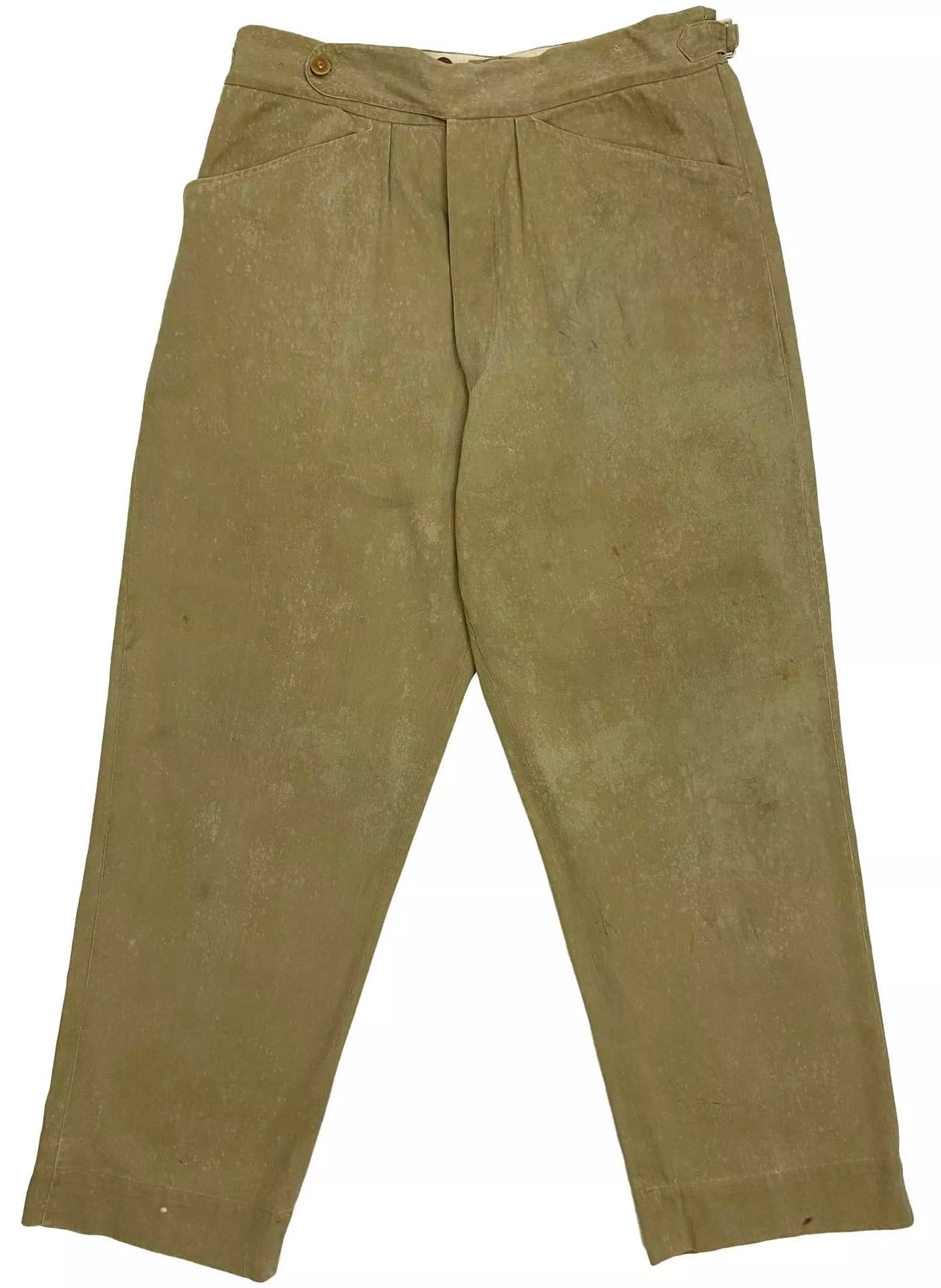 Original 1940s British Army Private Purchase Khaki Drill Trousers 