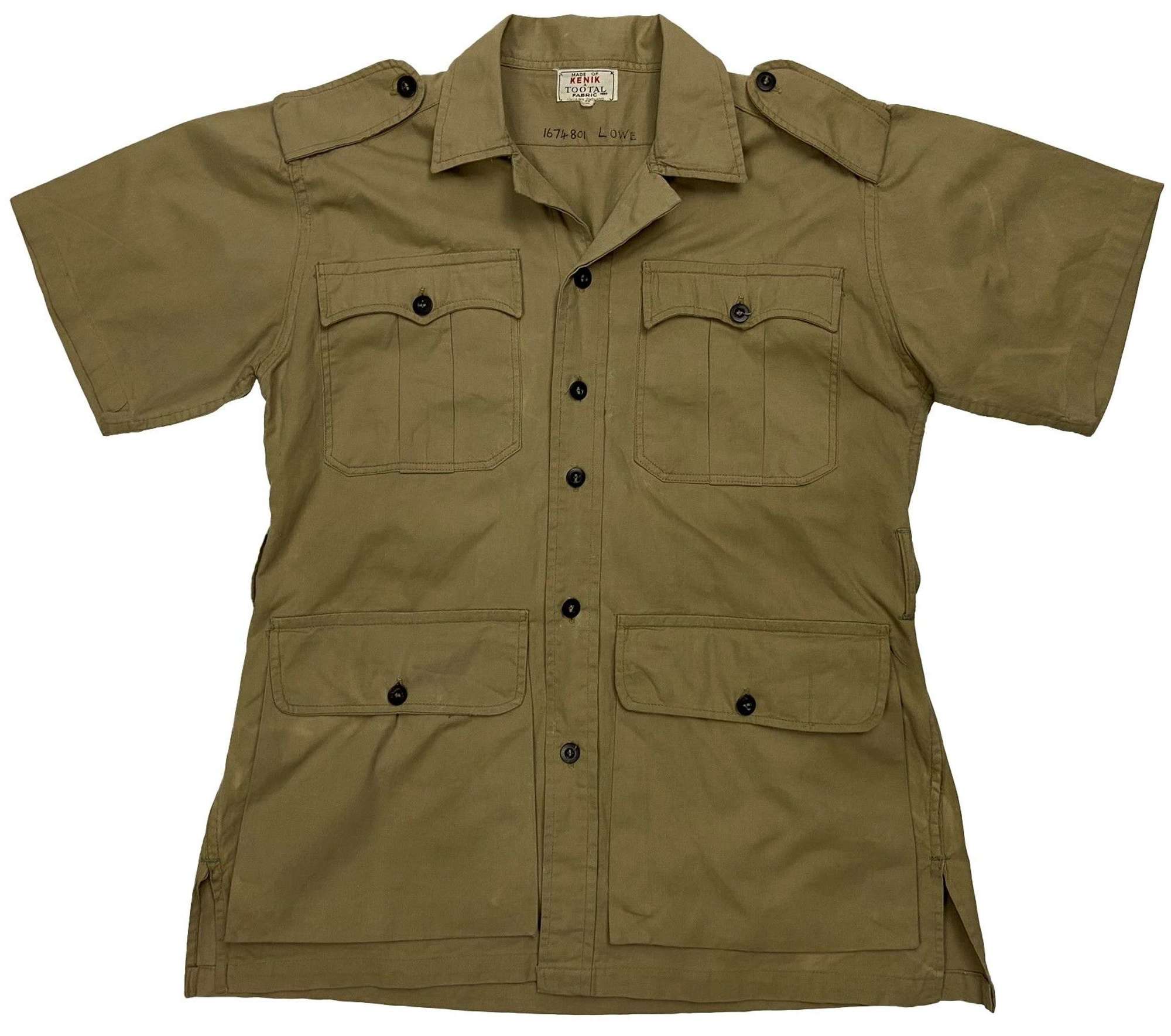 Original 1950s Private Purchase Khaki Drill Bush Jacket by 'Tootal'