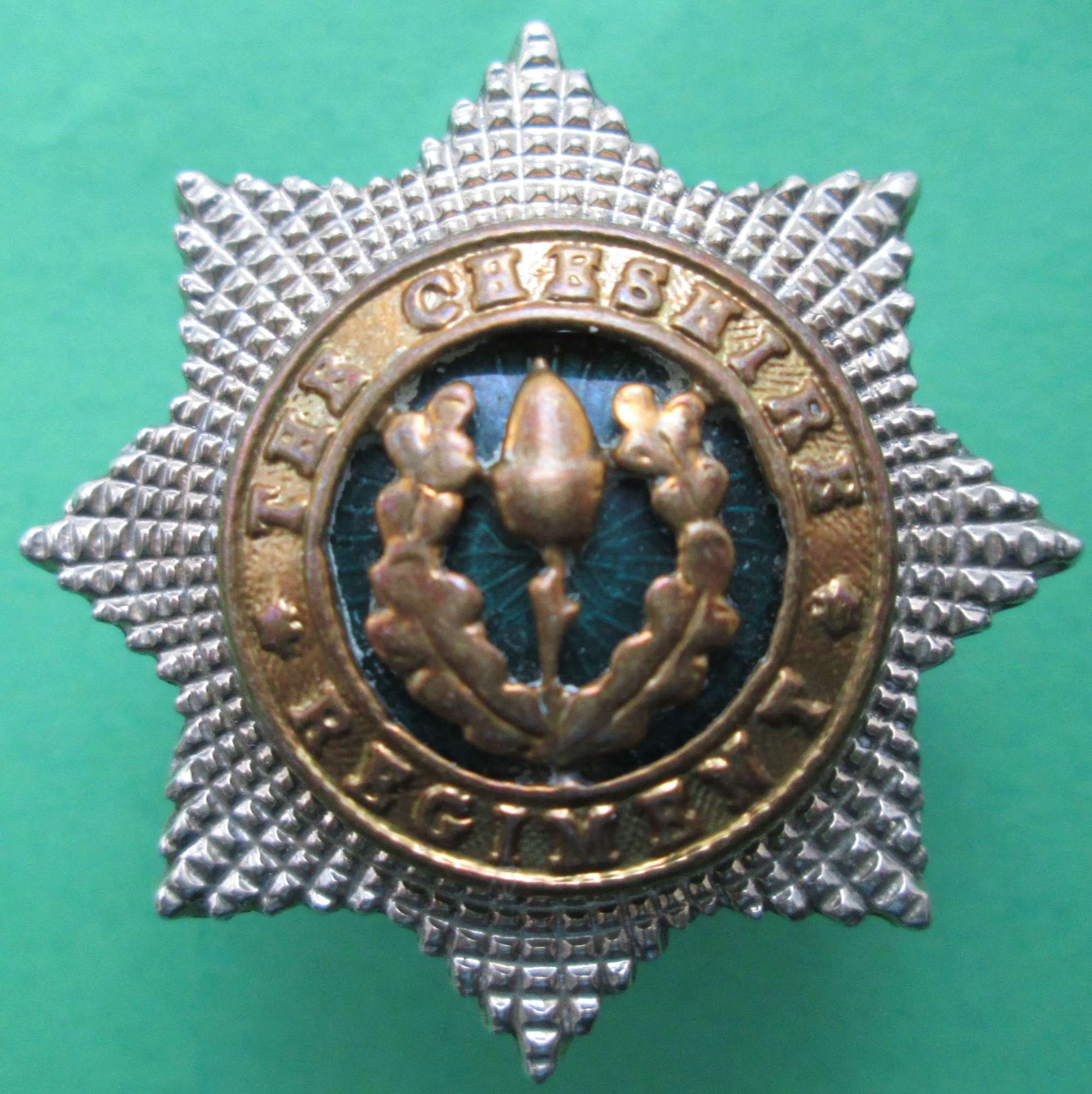SILVER PLATED OFFICER'S CHESHIRE REGIMENT COLLAR
