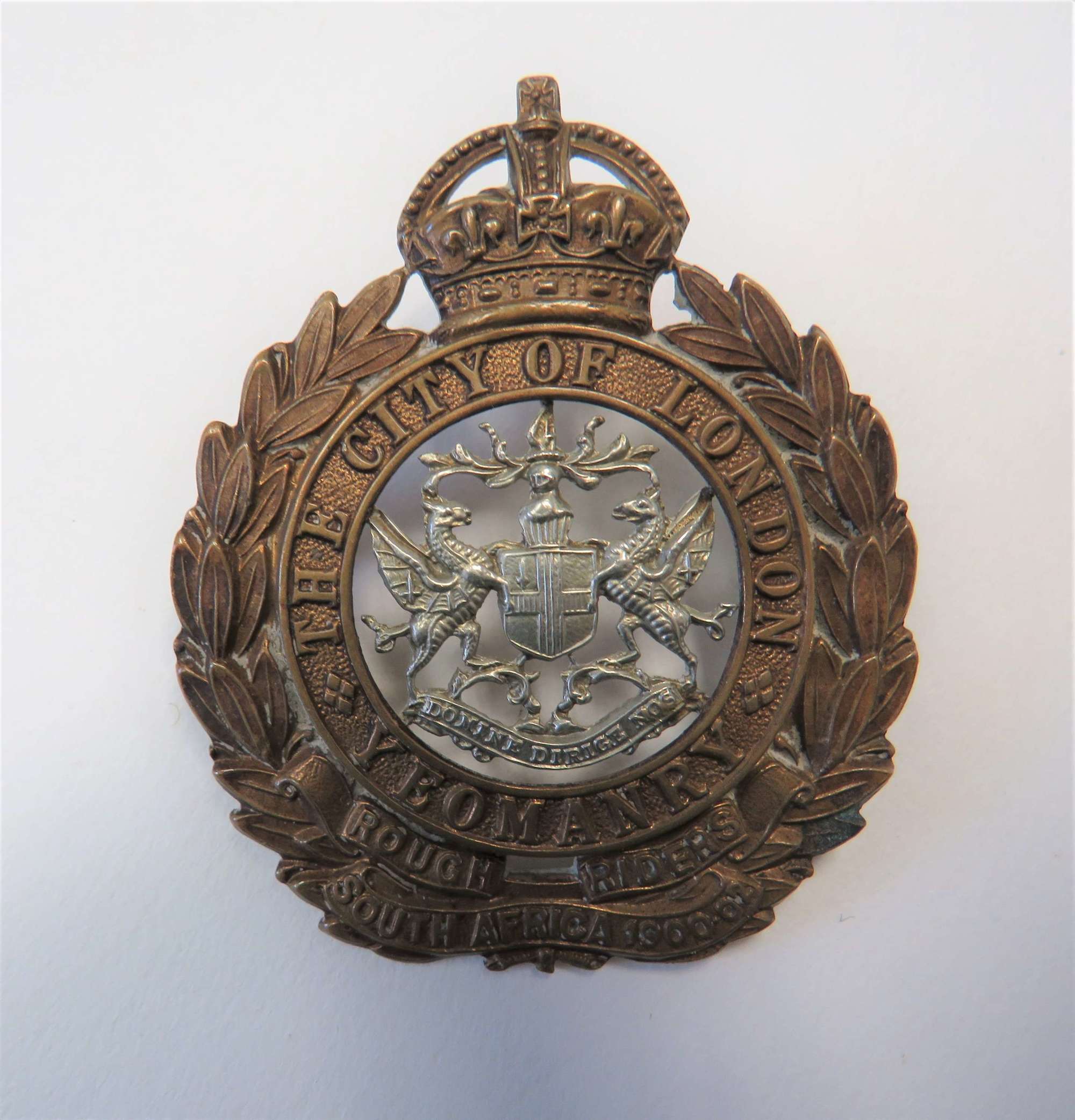 Post 1901 City of London Yeomanry Rough Riders Cap Badge