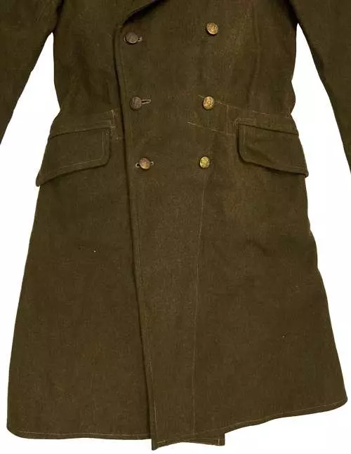 Genuine Vintage British Army Issue dismounted Regimental Khaki Greatcoat 50s PTN 