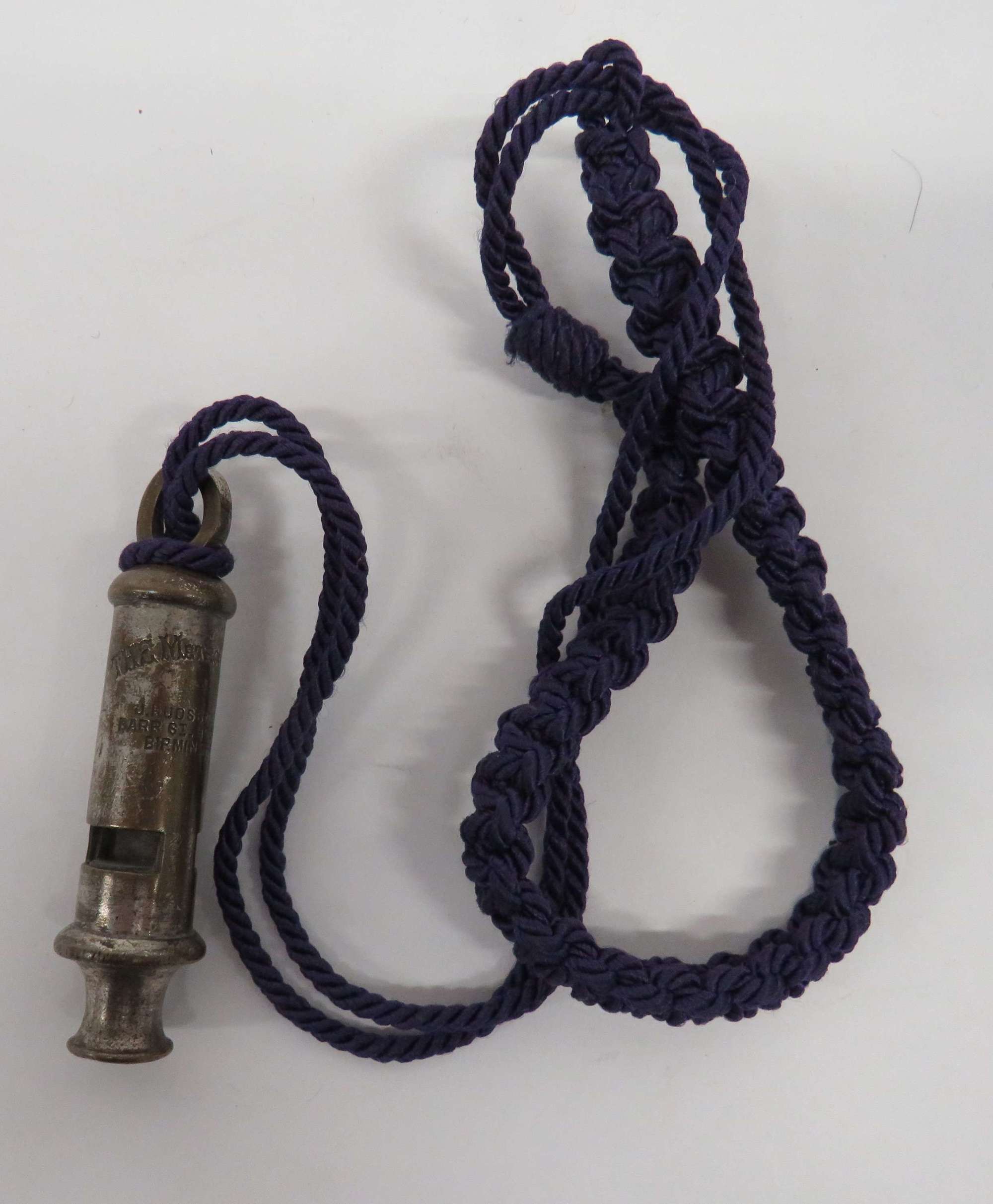 WW1/WW2 Tubular Whistle and Lanyard