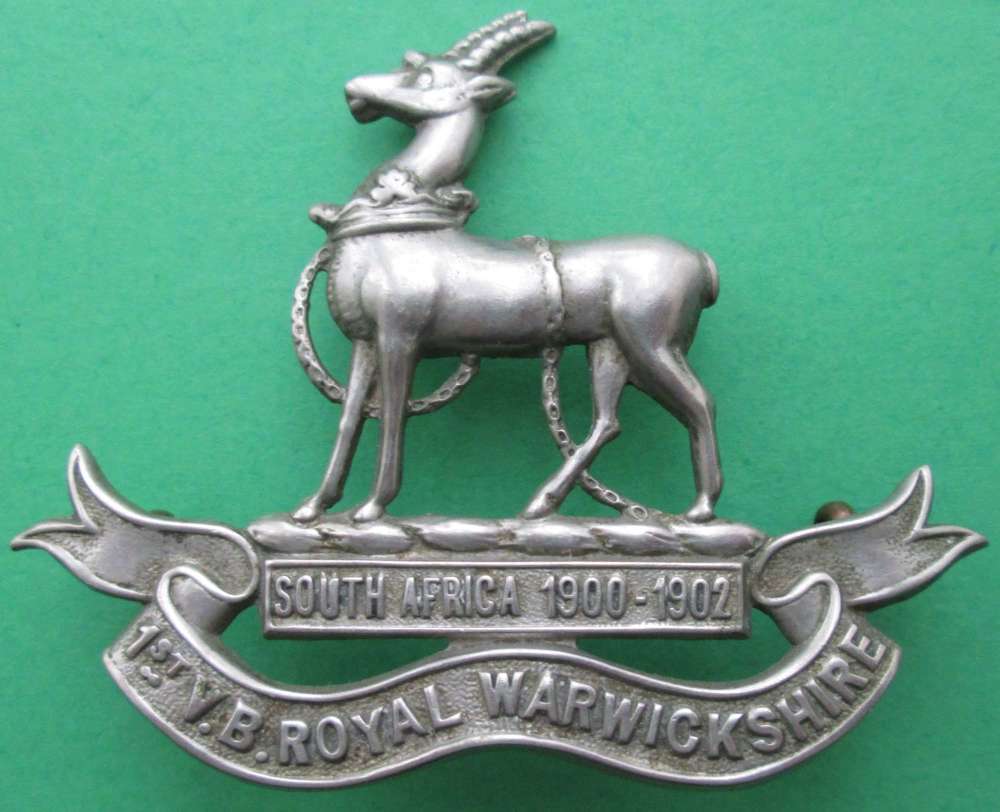 1ST VOLUNTEER BATTALION ROYAL WARWICKSHIRE REGIMENT CAP BADGE