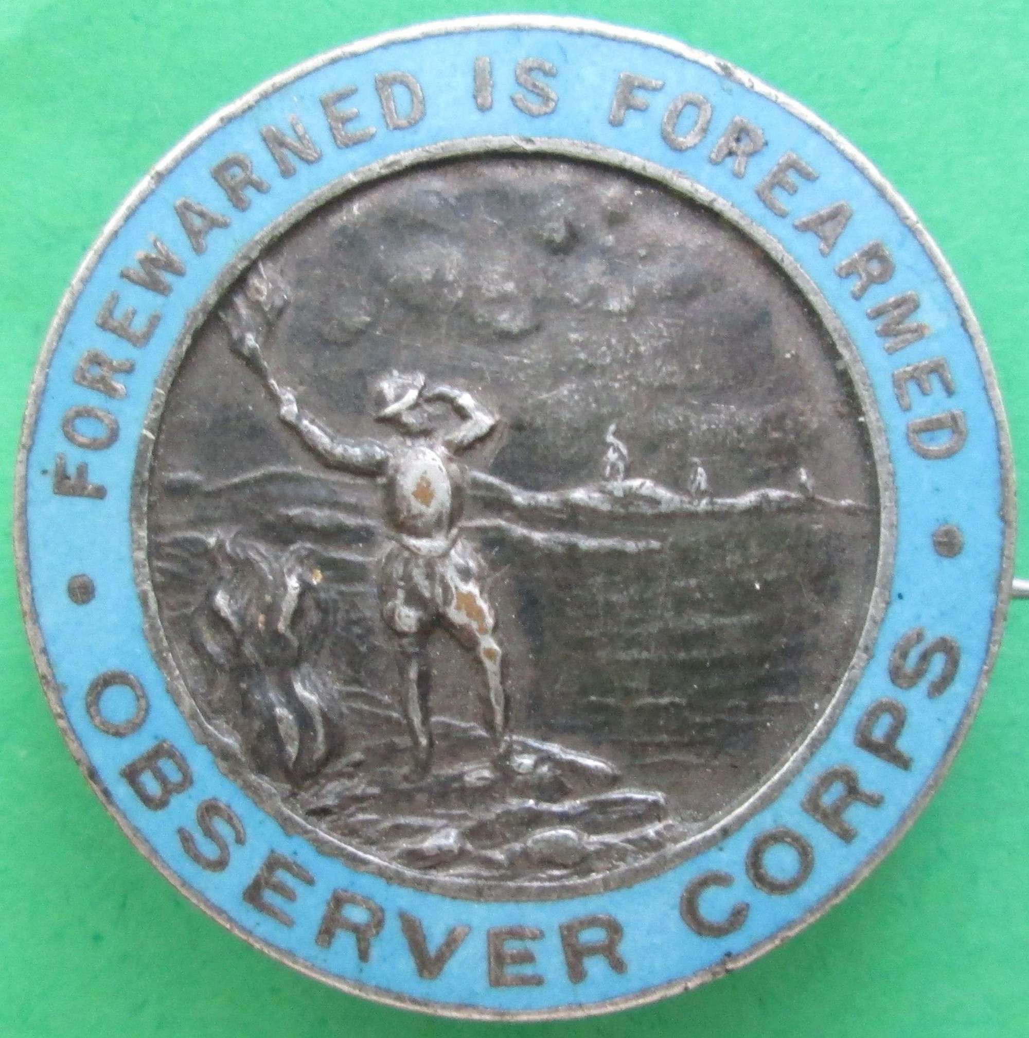AN OBSERVER CORPS PIN BADGE