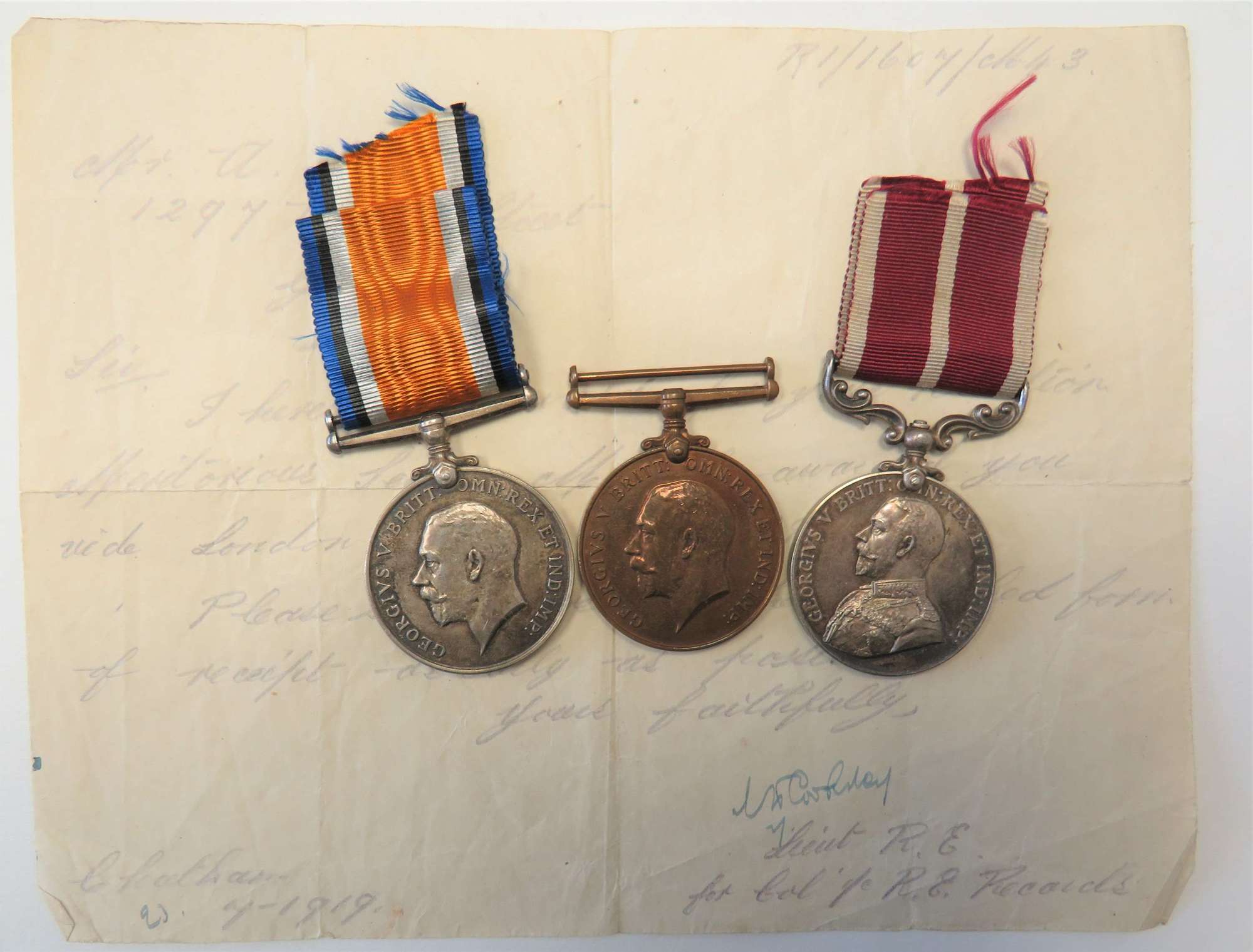 Rare WW1 Meritorious Service Medal Group Territorial Royal Engineers