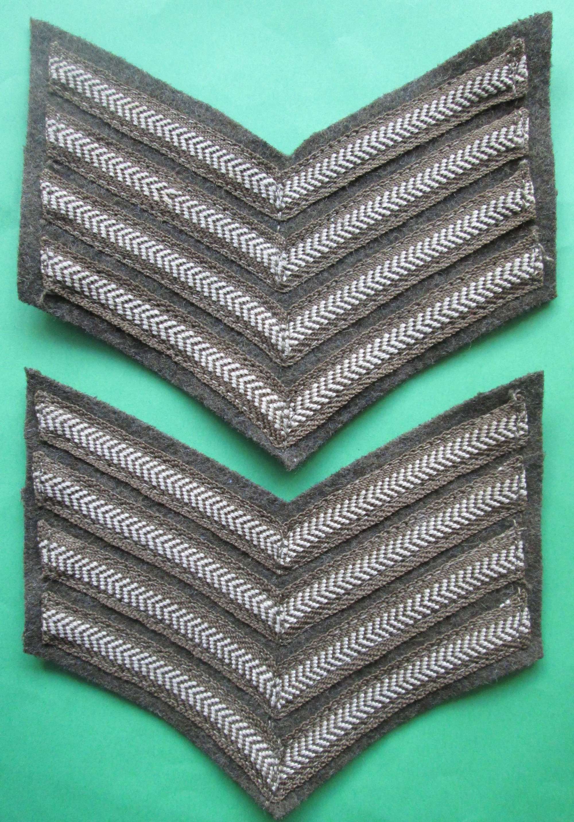 A PAIR OF 4 STRIPS FOR A CORPORAL OR A SERGEANT