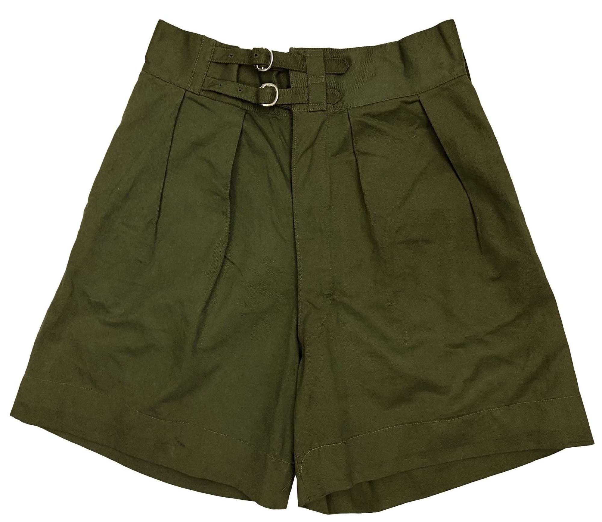 Original 1946 Dated Indian Made British Jungle Green Shorts