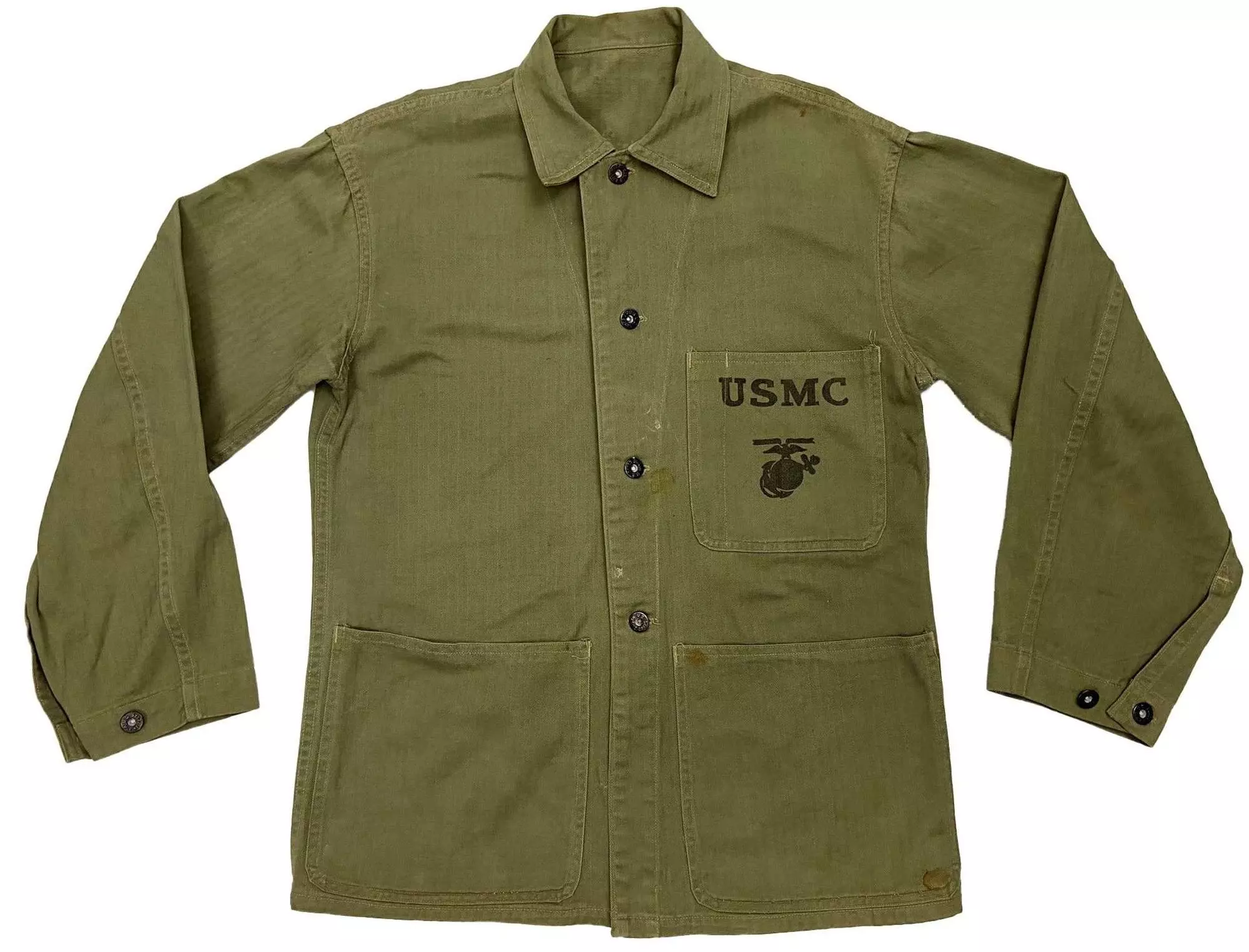 Original WW2 US Marine Corps P41 HBT Jacket in WW2 jackets & coats