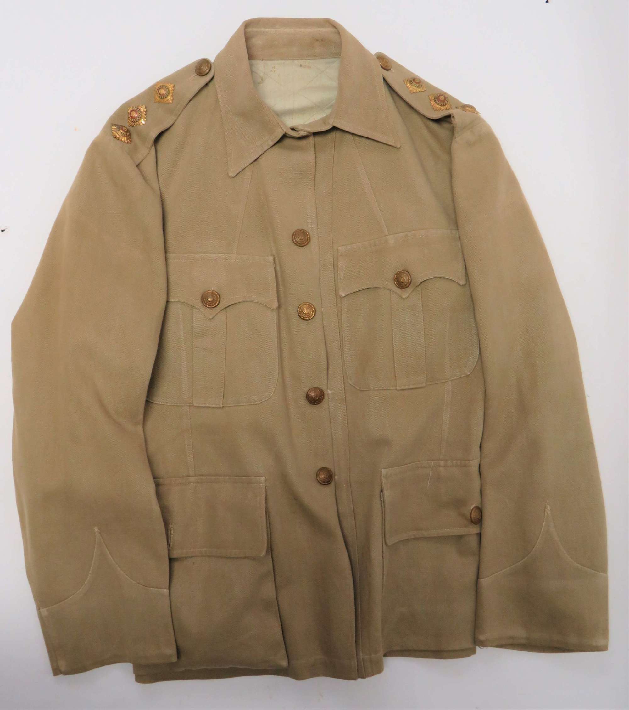 Rare Interwar Officers Tropical Tunic with Spine Protector