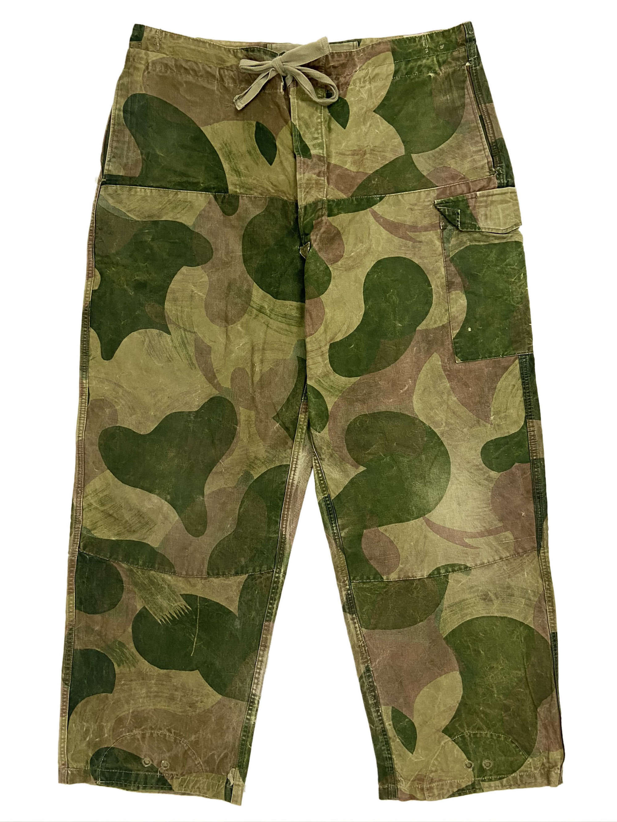 Original 1956 Dated Belgian Army Brushstroke Camouflage Trousers