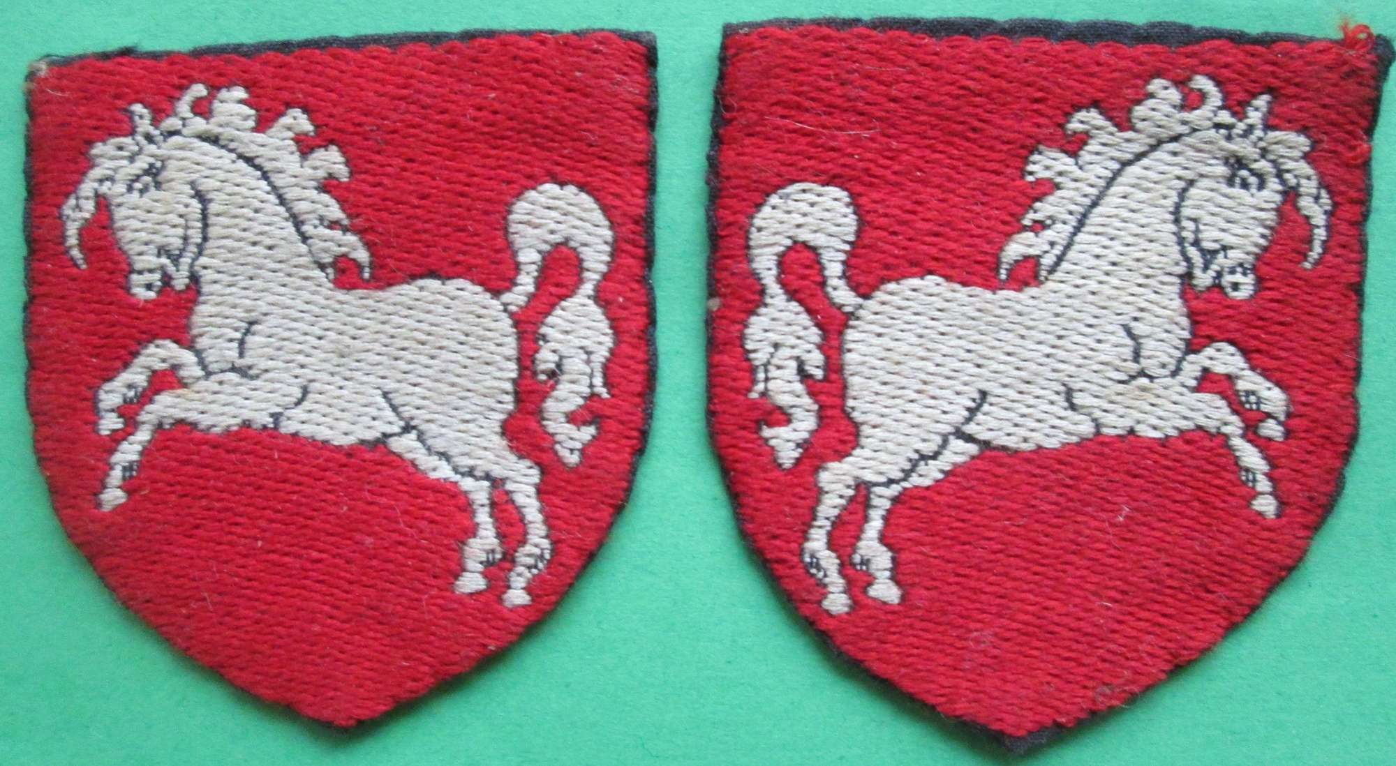 A PAIR OF POST WAR BOAR HANOVER DISTRICT FORMATION SIGNS