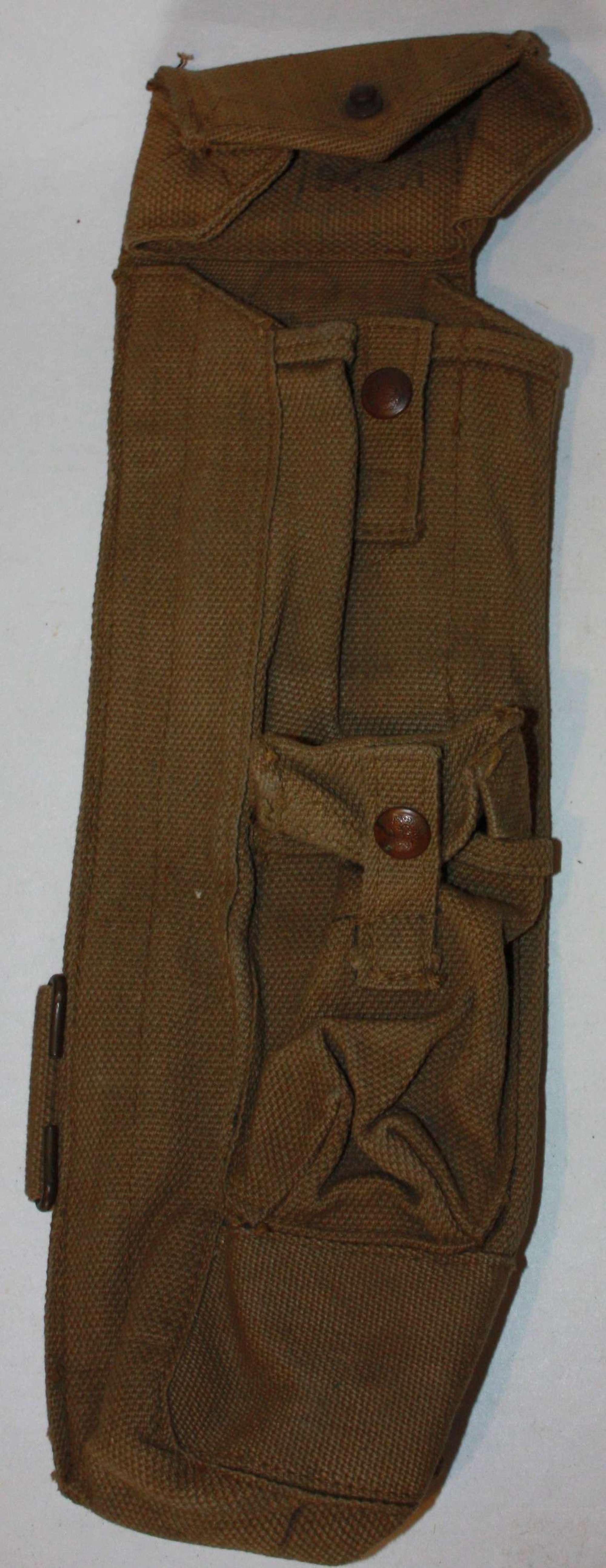 A GOOD NEAR MINT 1943 DATED LANCHESTER AMMO POUCH