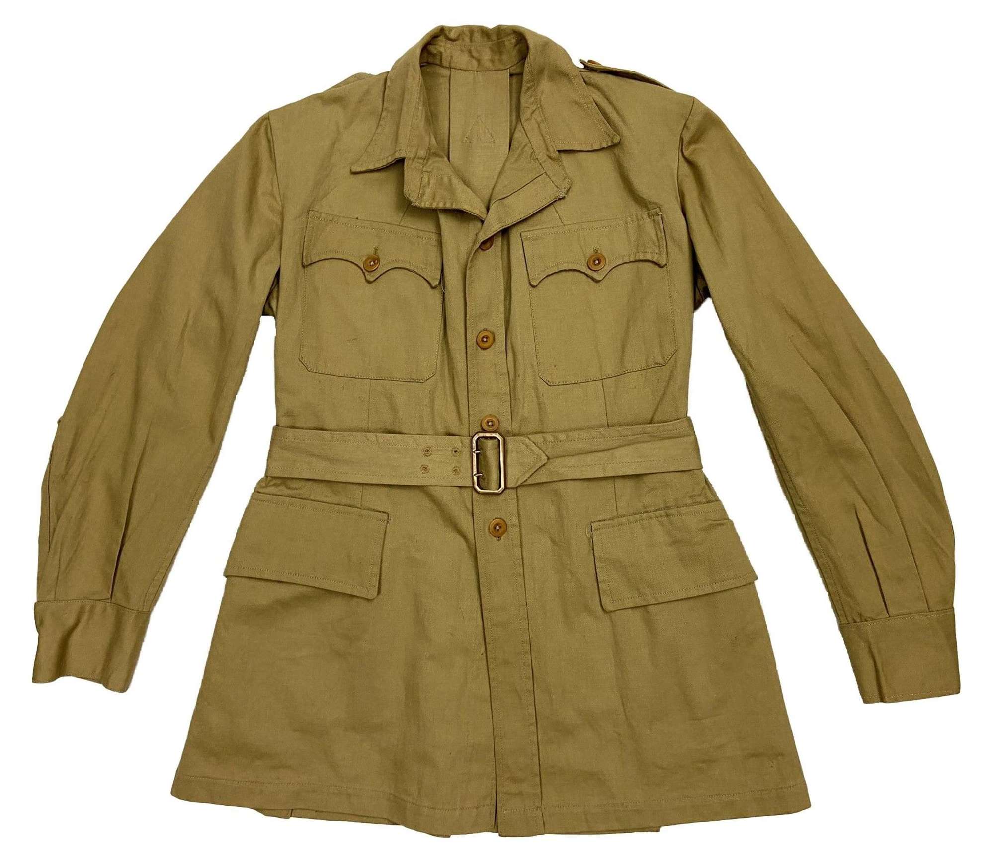Original 1940s British Khaki Drill Bush Jacket