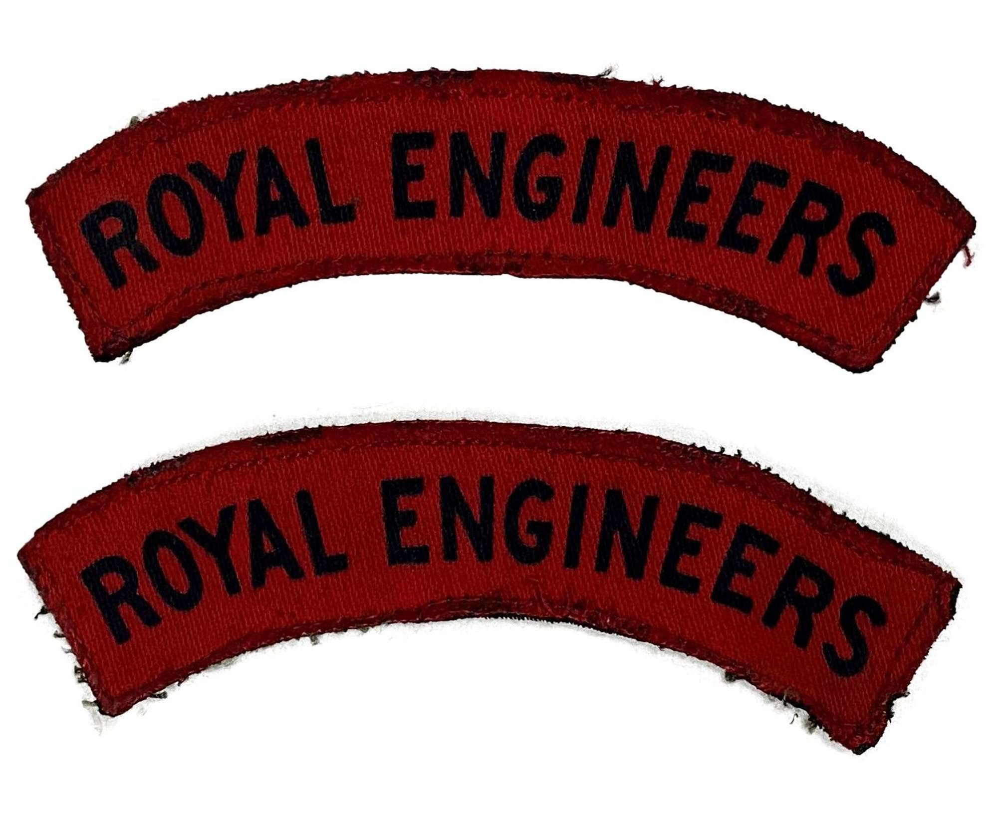 Original WW2 Royal Engineers Printed Economy Shoulder Titles