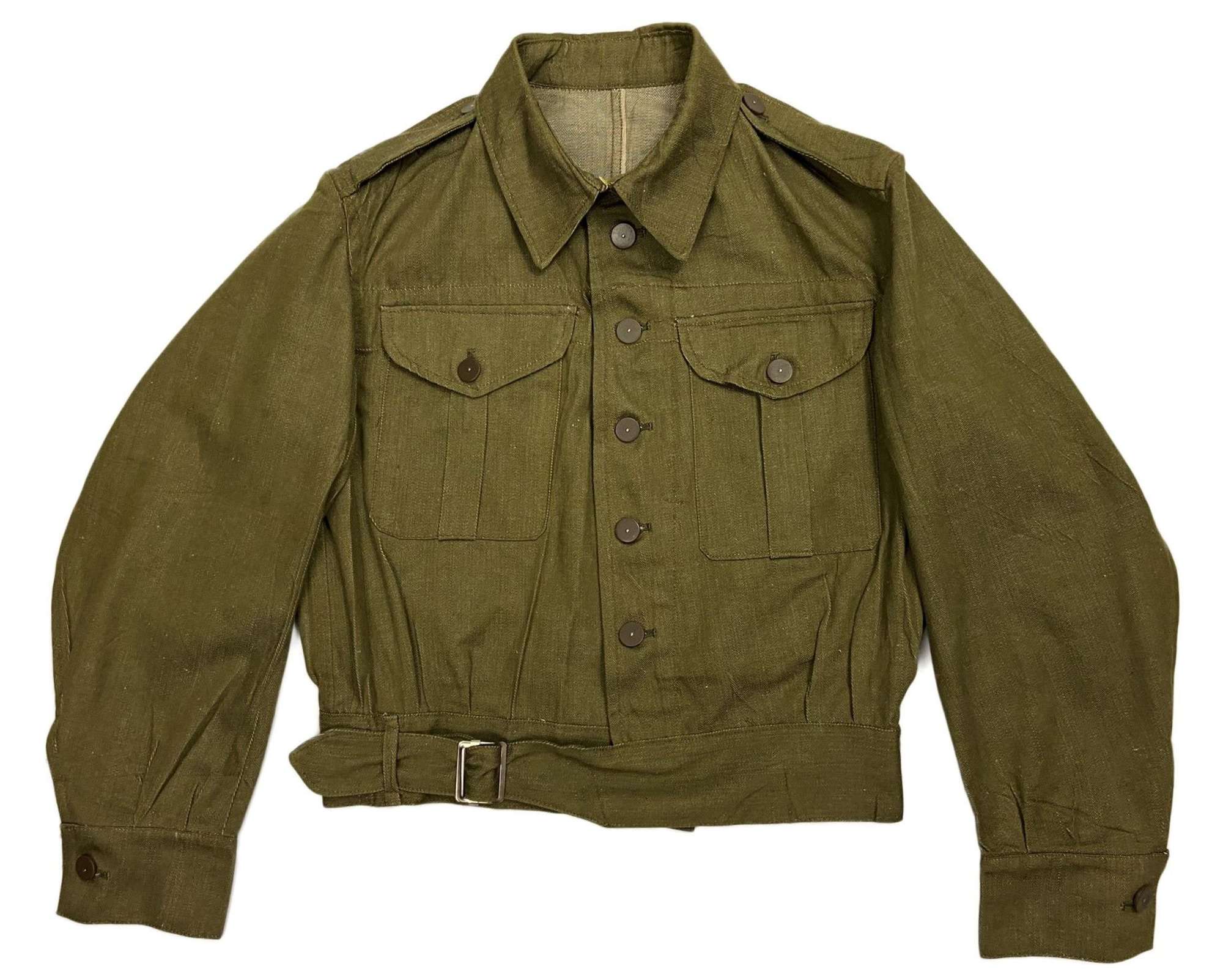 Original 1941 Dated British Army 1st Pattern Denim Battledress Blouse