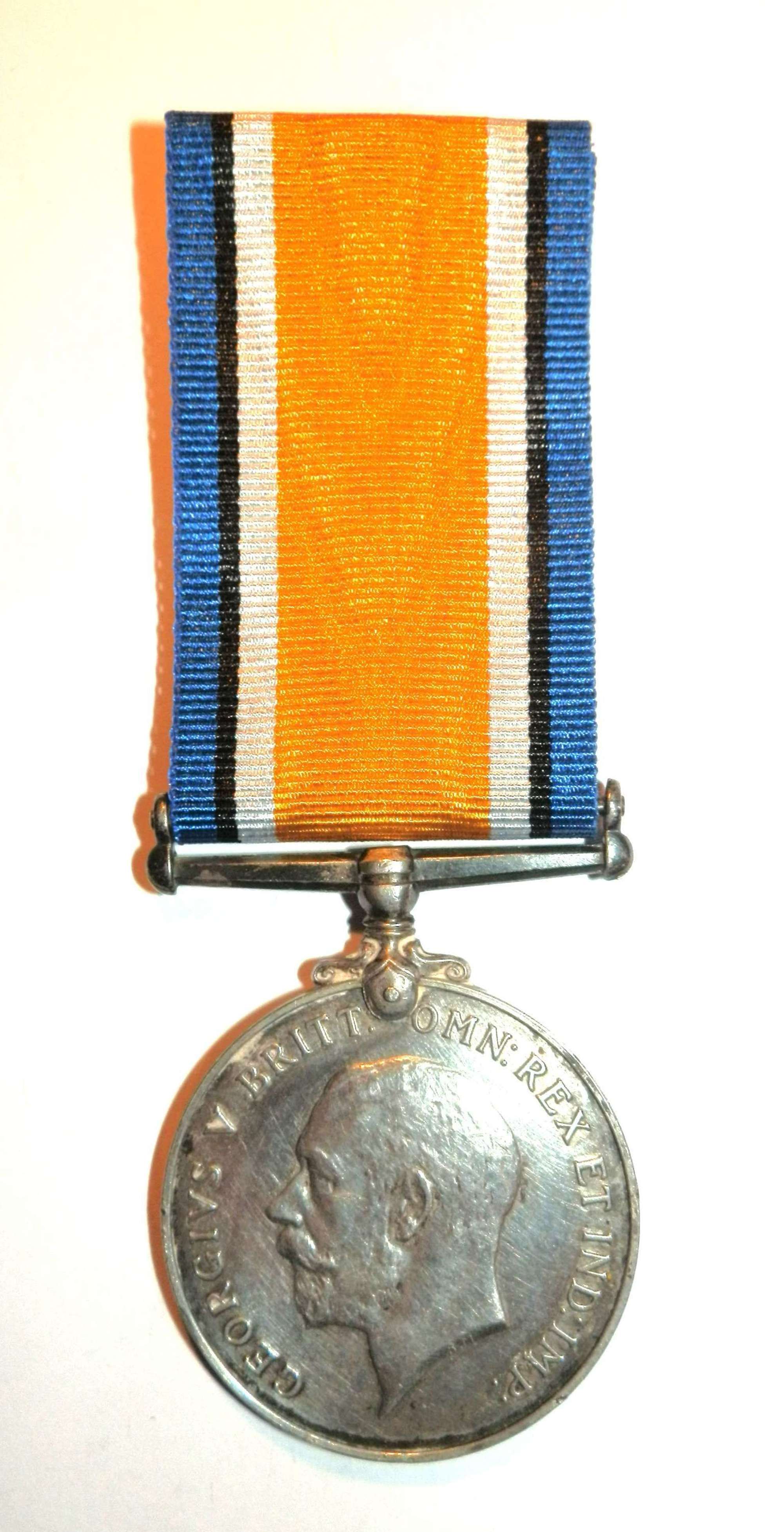 British War Medal. Private Herbert F. Hawley. 22nd London Regiment.