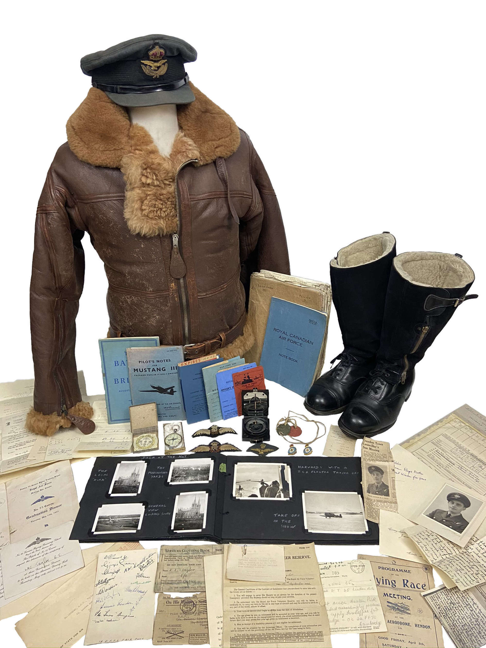 Incredible WW2 RAF Pilot Uniform and Paperwork Grouping - 234 Squadron