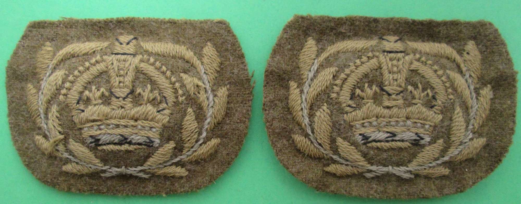 A PAIR OF WARRANT OFFICERS RANK BADGES