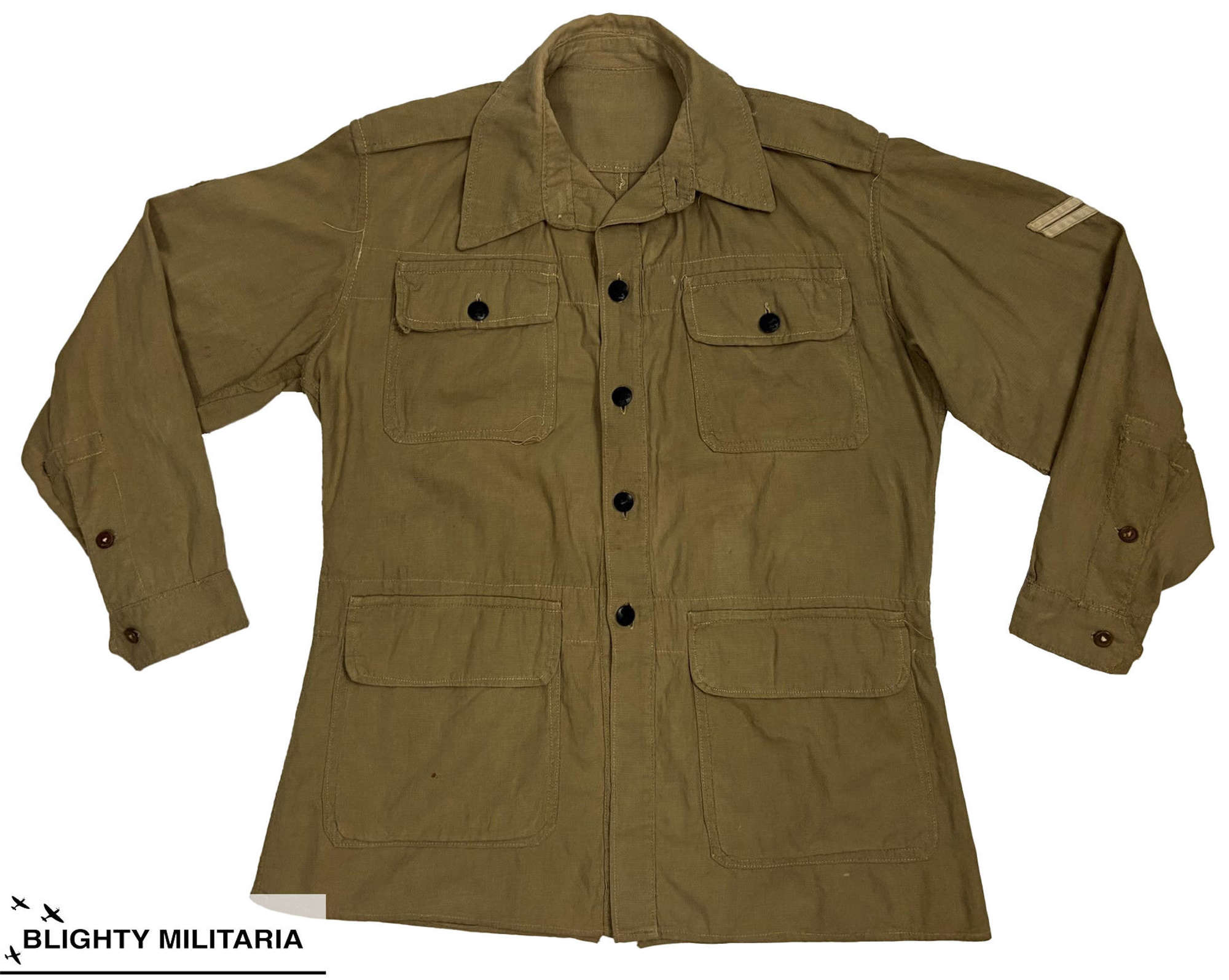 Original WW2 RAF Khaki Drill Bush Shirt Jacket - Size 3